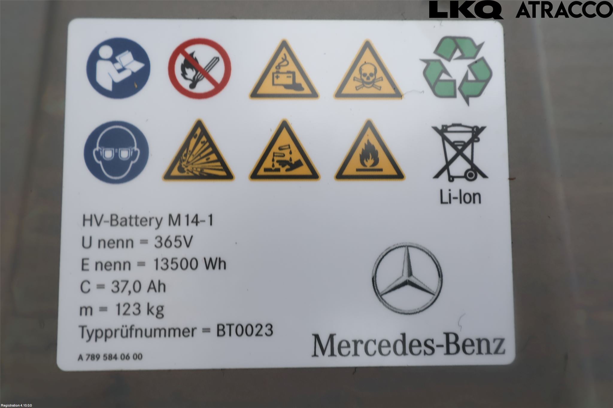 Mercedes-Benz MB C-KLASS (W205) 14-21 Hybrid Batteri