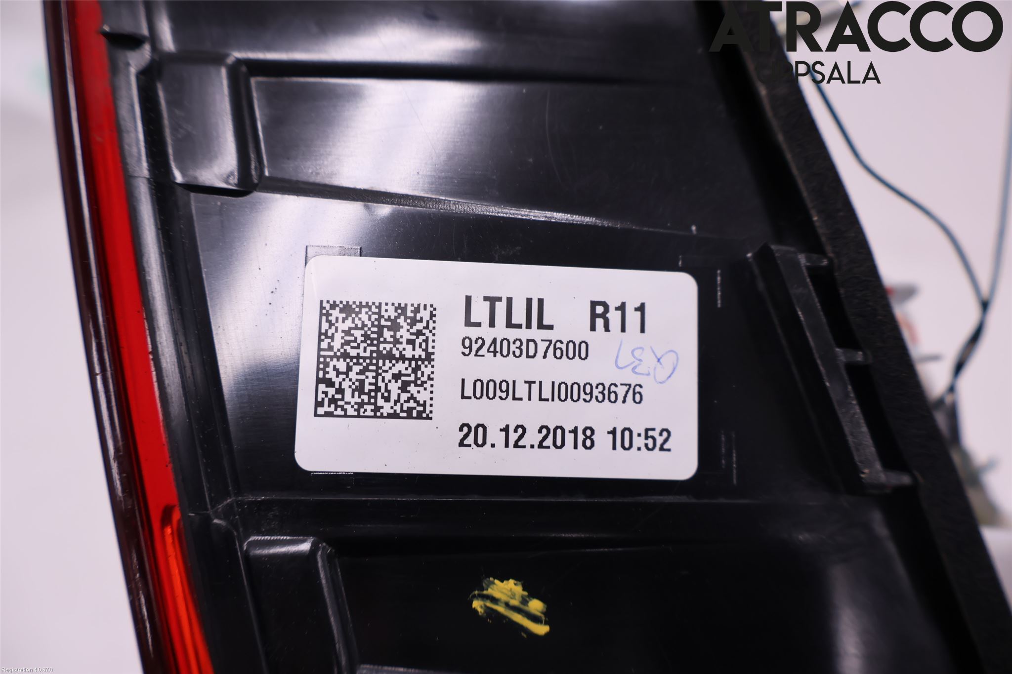 Hyundai TUCSON 05- Baklykt Venstre  På Luke(Indre