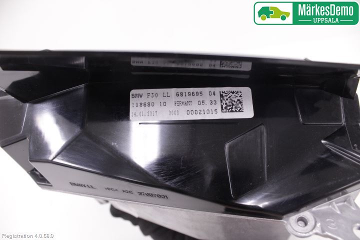 BMW 3 F30/F31/F80 12-19 Instr Skjerm Dvd-Gps-Ac-Tlf