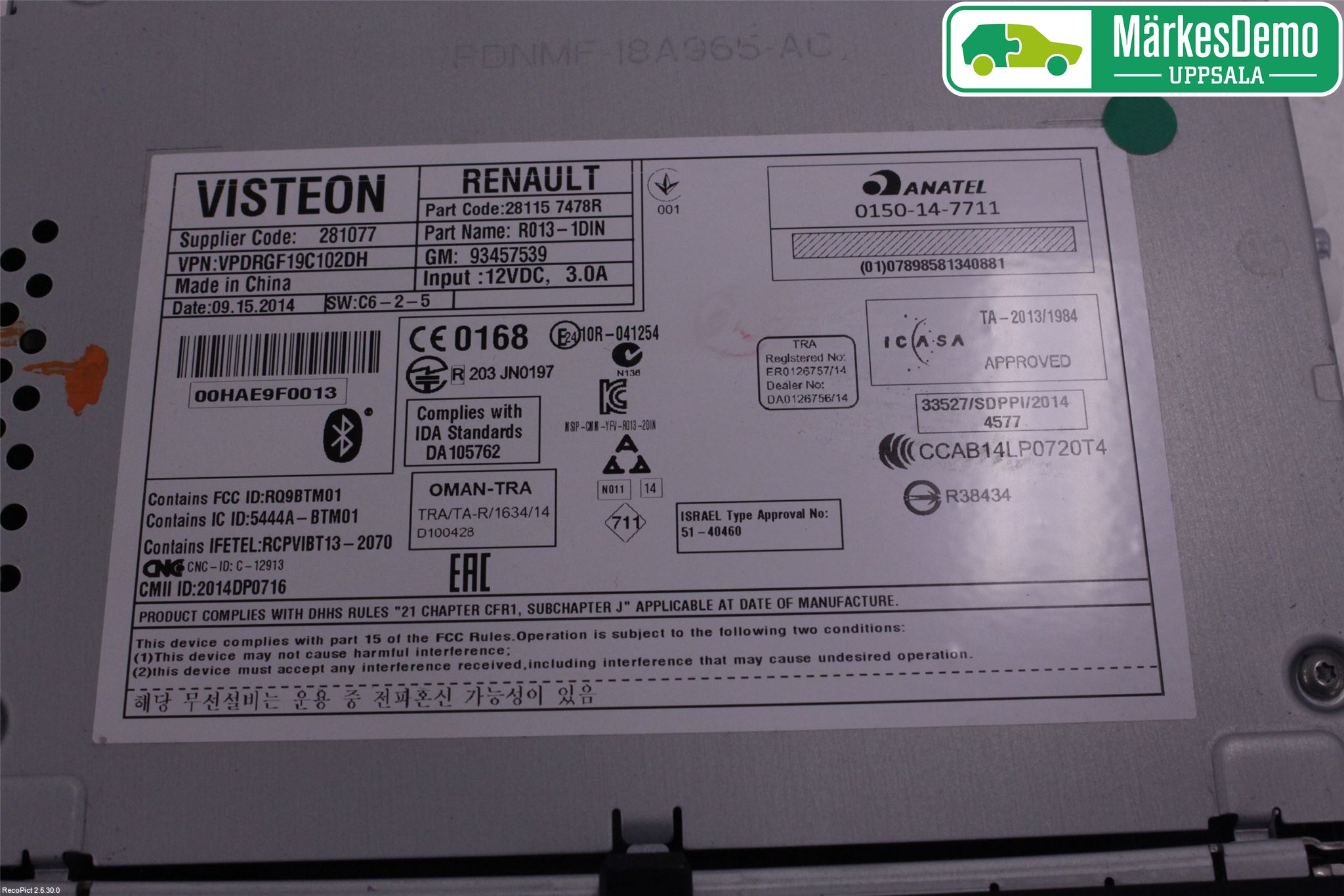 Renault TRAFIC/E-TECH 15- Stereo Radio Med Cd