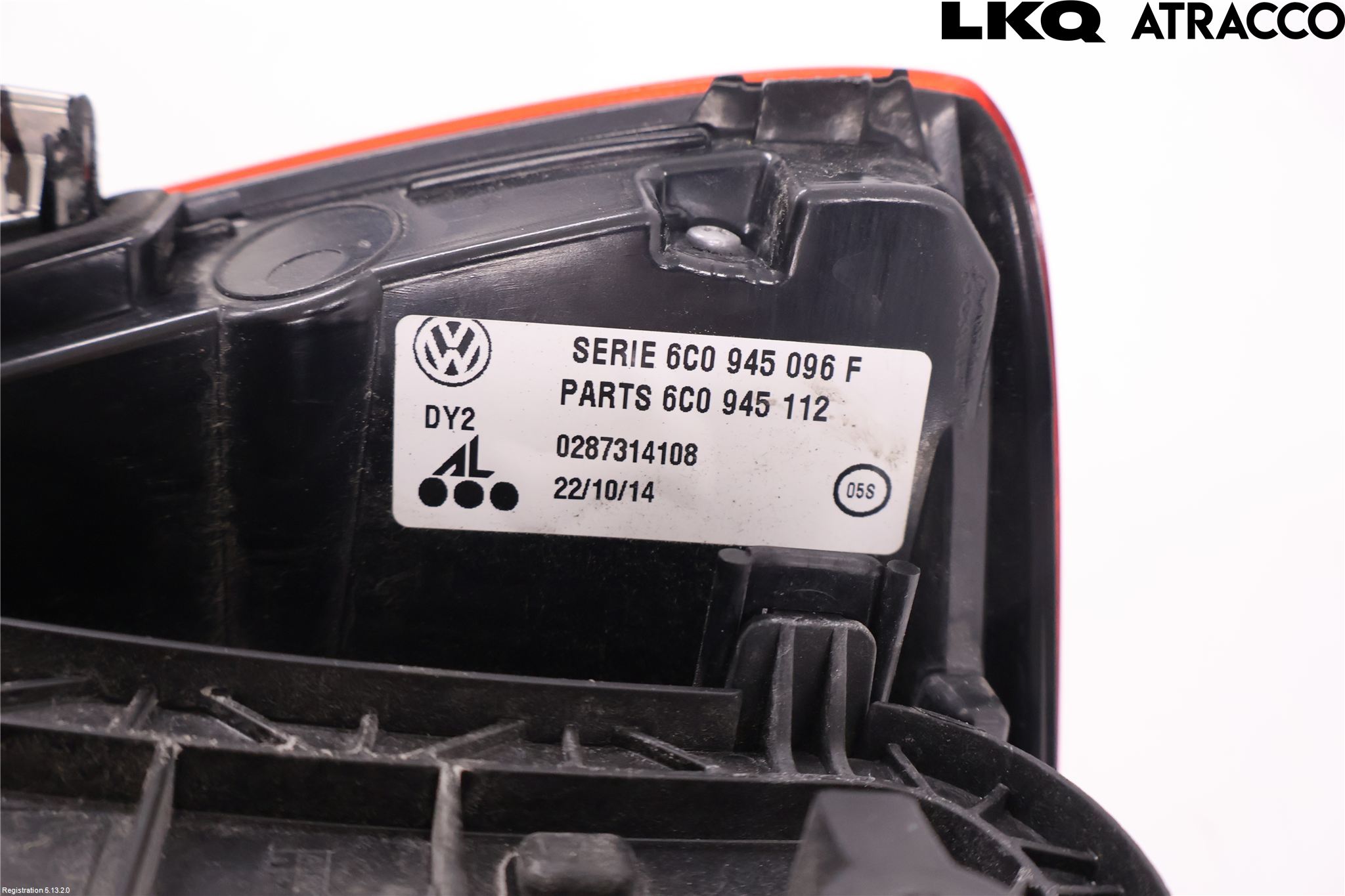 Volkswagen VW POLO 10-17 Baklykt Høyre