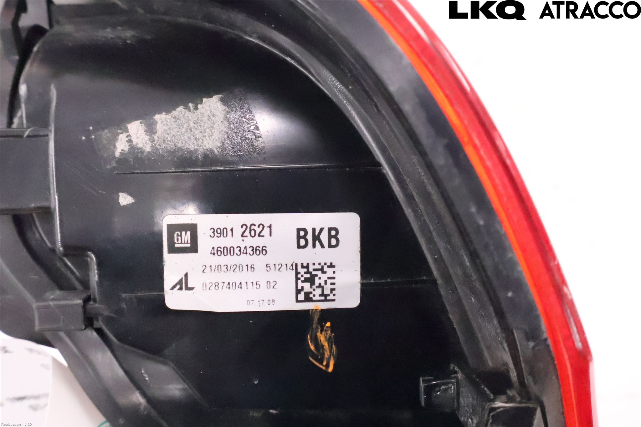 Opel CORSA E 15-19 Baklykt Høyre  På Luke(Indre)