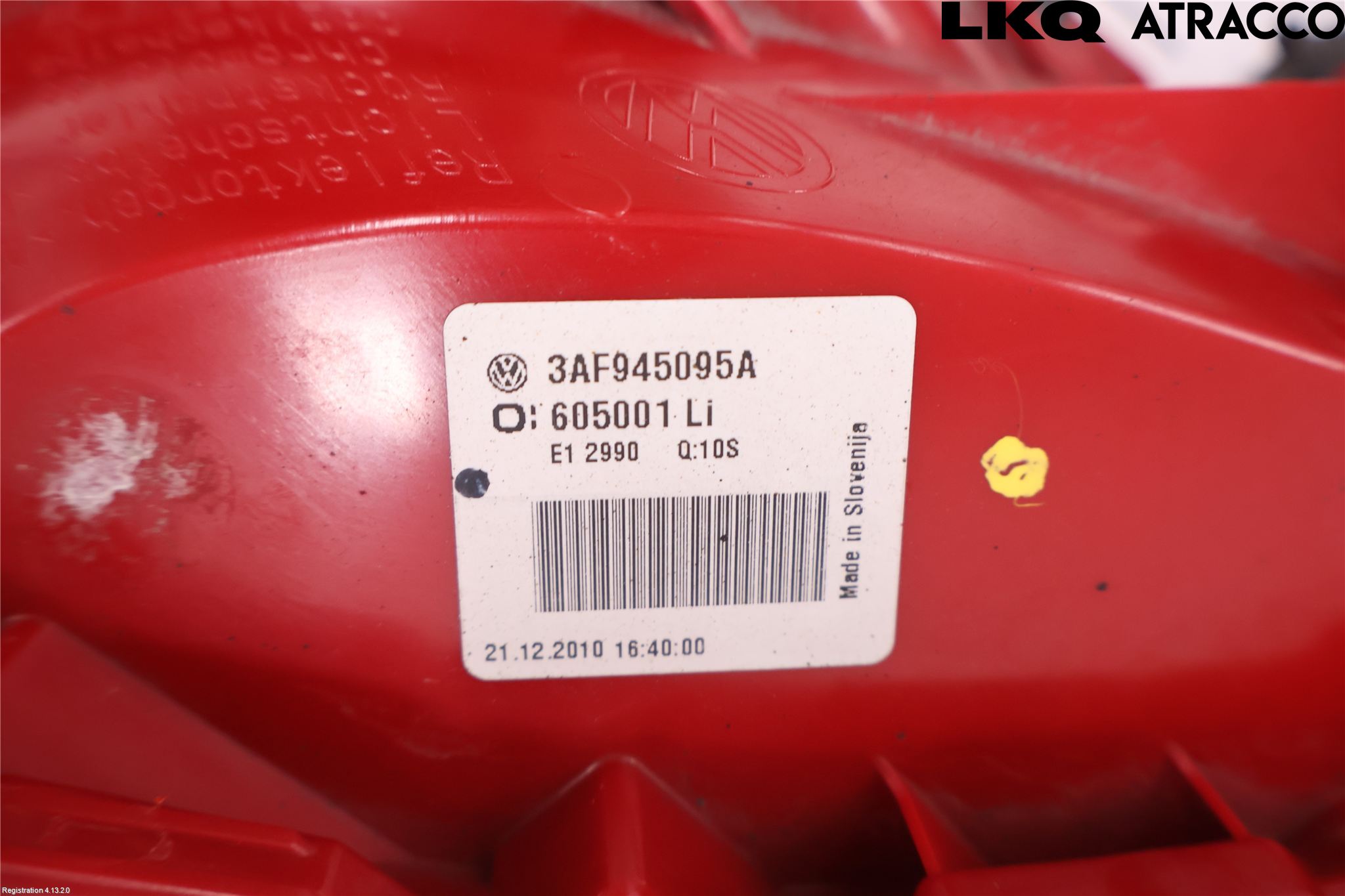 Volkswagen VW PASSAT 11-14 Baklykt Venstre
