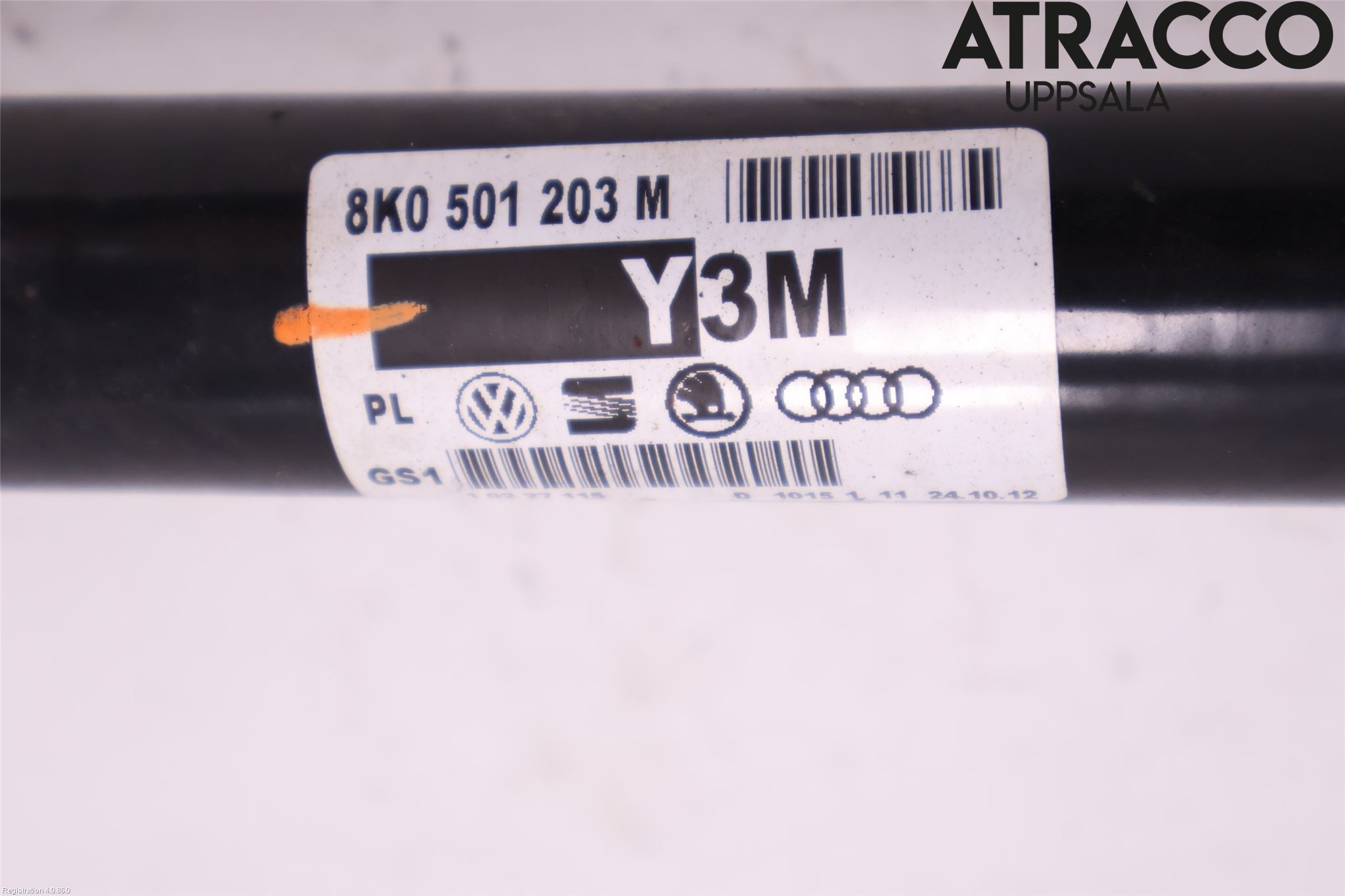 Audi A4 12-15 Drivaksel Bak Kompl Venstre