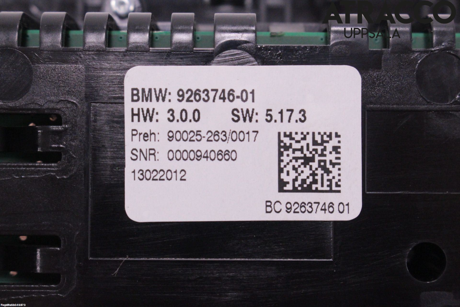 BMW 5 F10/F11/F18 09-17 Varme Ac Betjening-Display