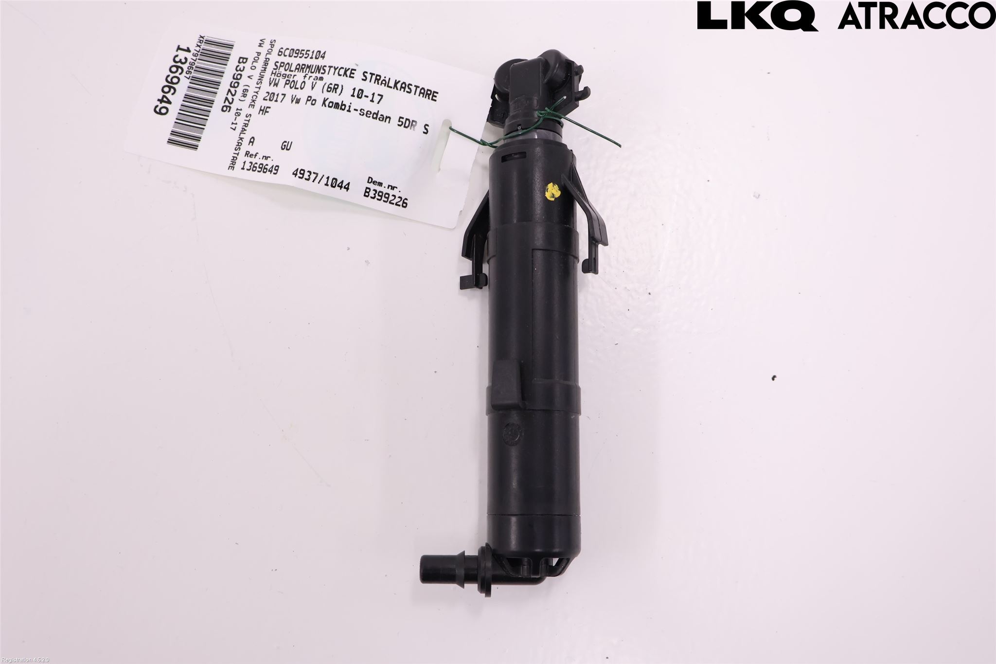 Volkswagen VW POLO 10-17 Spylerdyse Frontlykter
