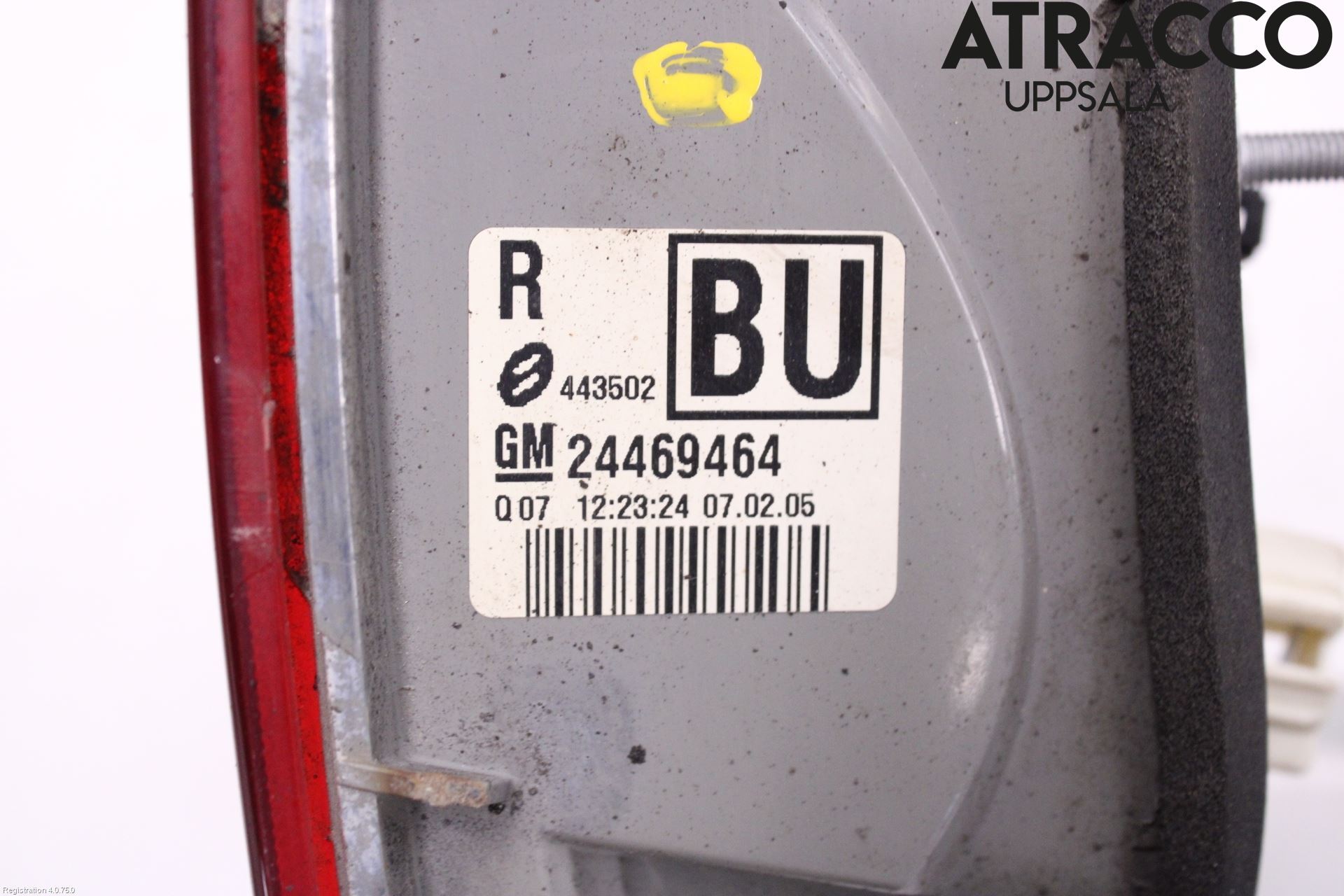 Opel VECTRA C 02-05 Baklykt Høyre  På Luke(Indre)