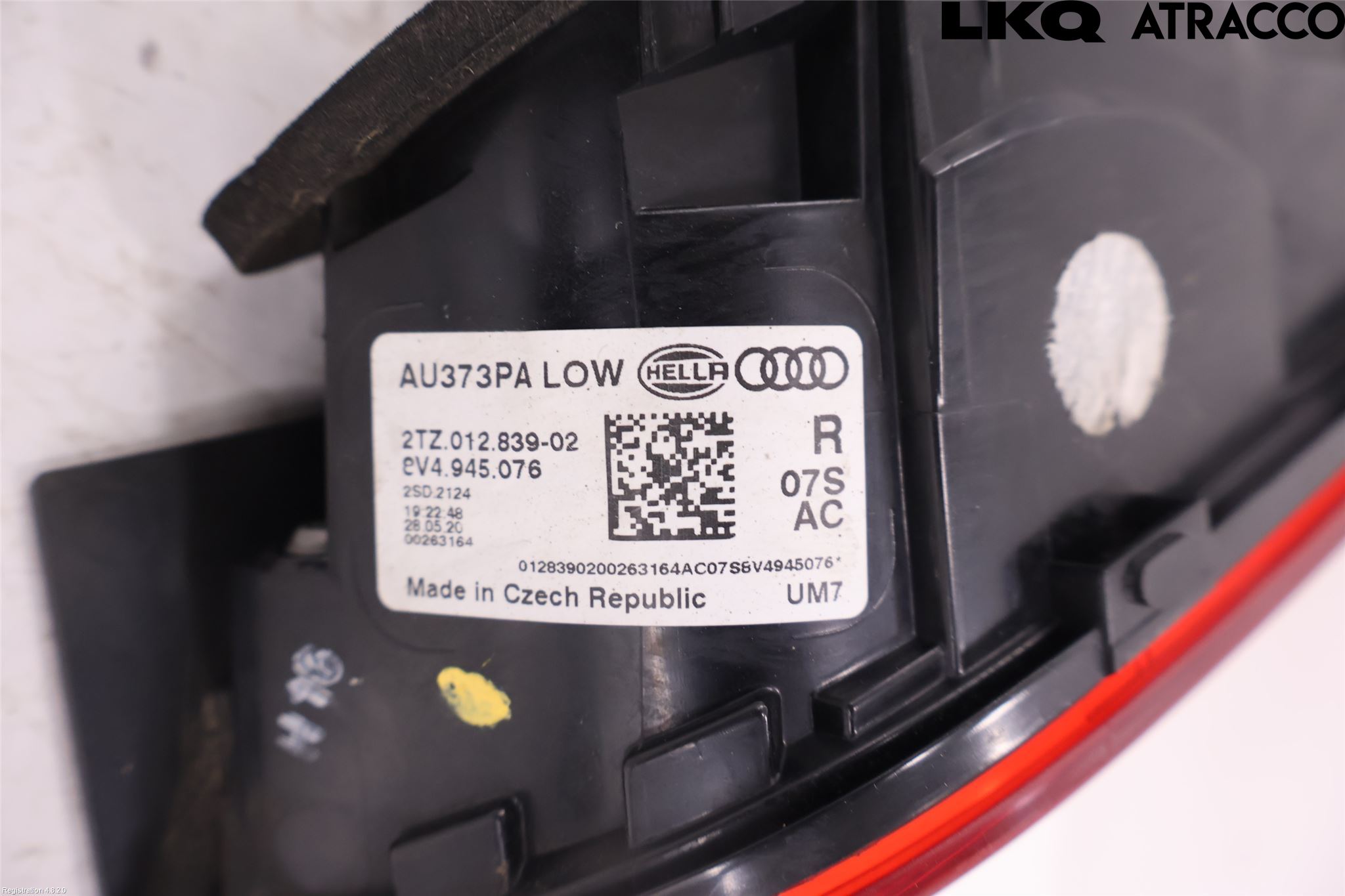Audi A3/S3 8V 13-20 Baklykt Høyre  På Luke(Indre)
