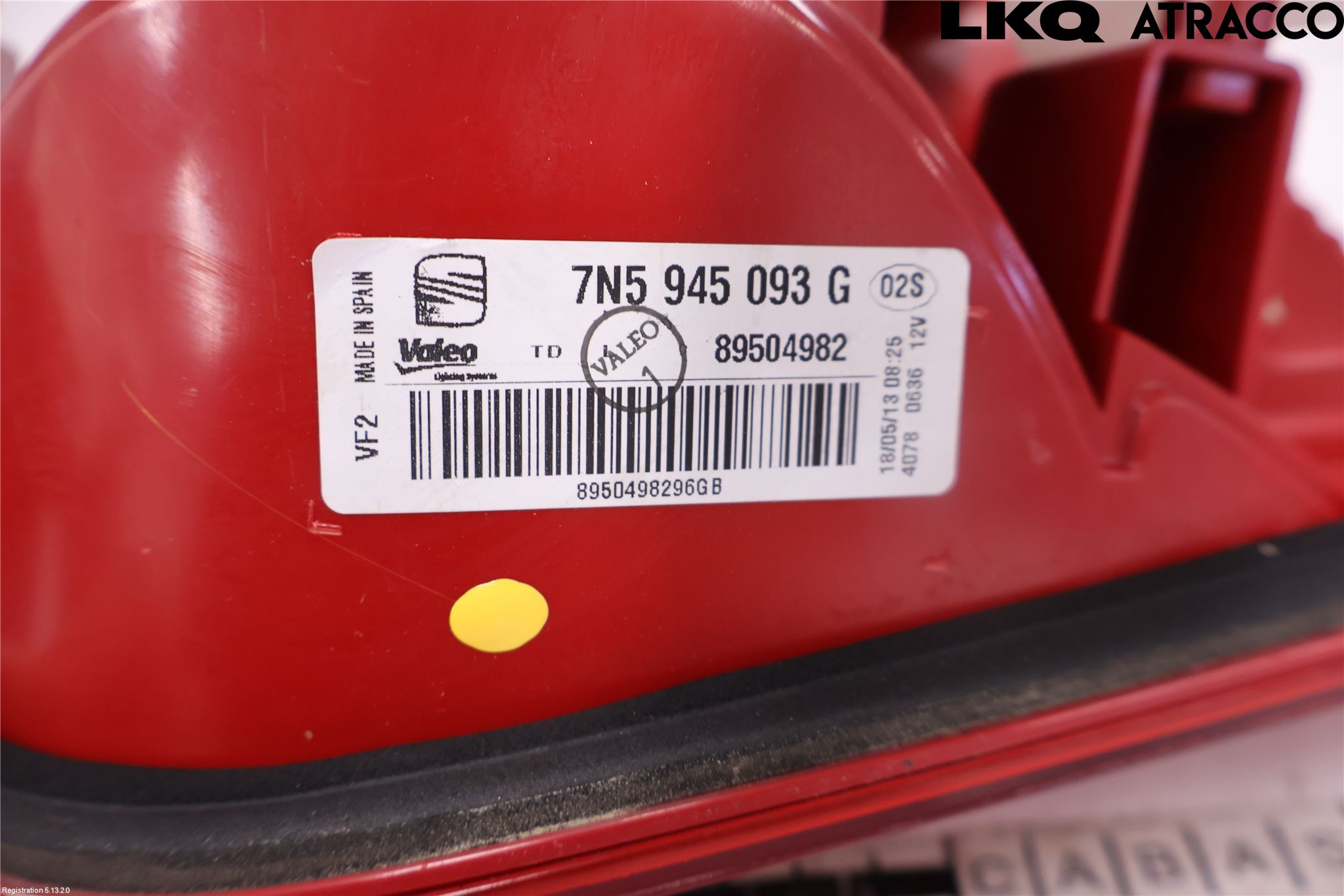 Seat ALHAMBRA 11- Baklykt Venstre  På Luke(Indre