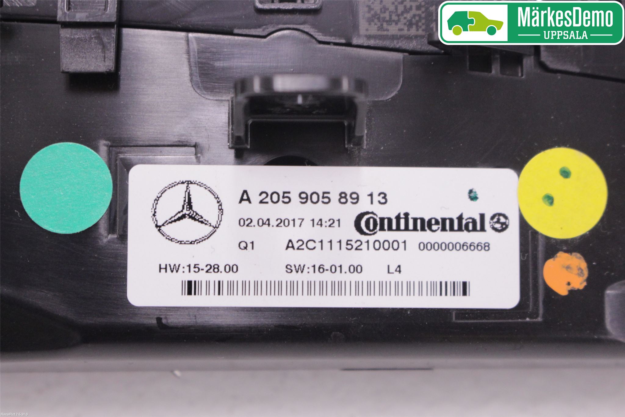 Mercedes-Benz MB GLC-KLASS (X253/C253) 15-22 Varme Ac Betjening-Display