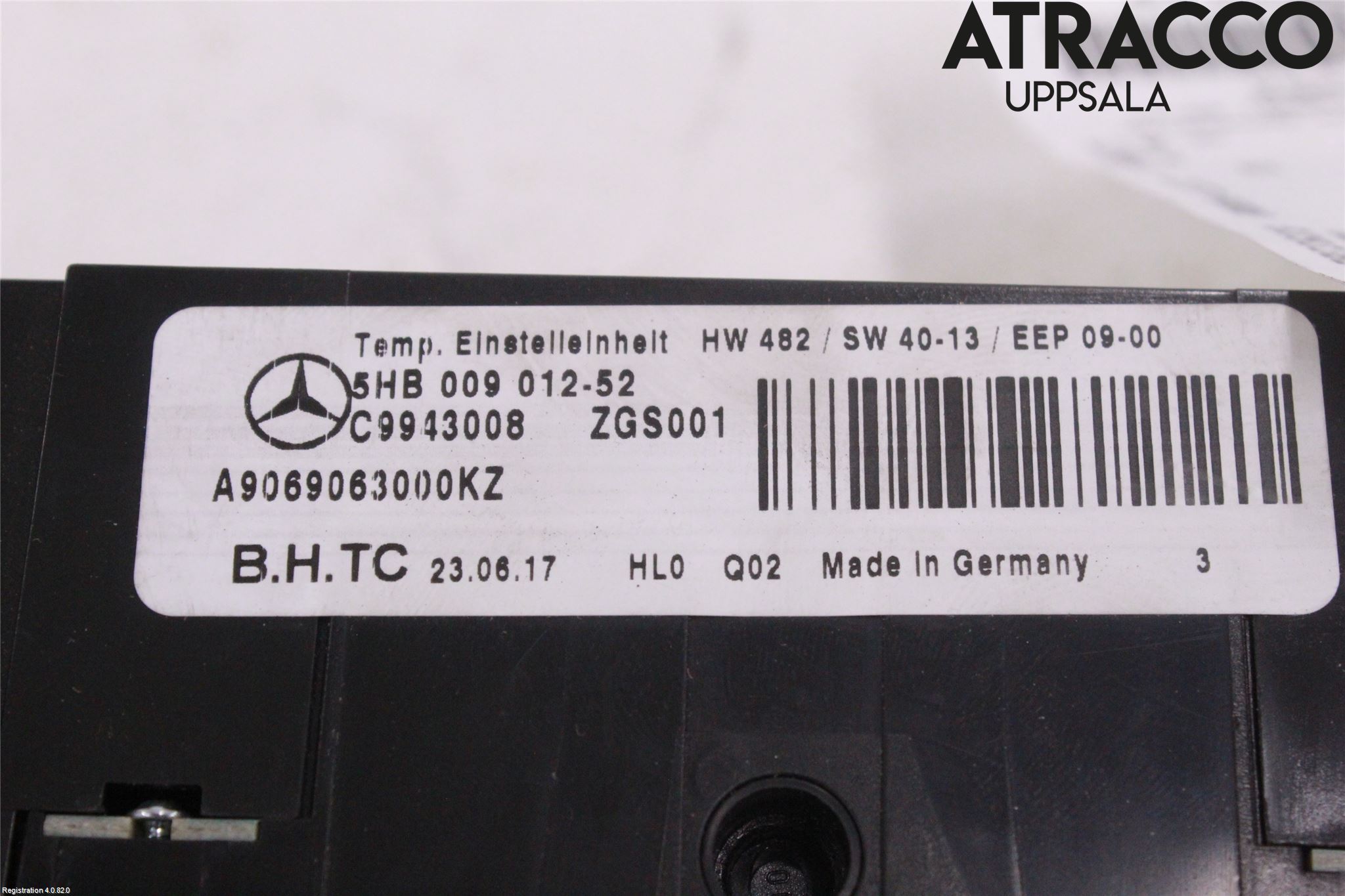 Mercedes-Benz MB SPRINTER (W906) 06-18 Varme Ac Betjening-Display