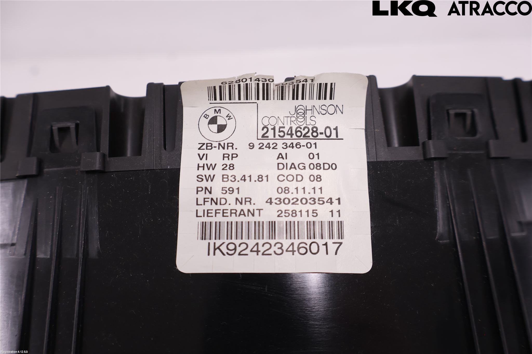 BMW 3 E90/91 SED/TOU 05-12 Instr Speedometer