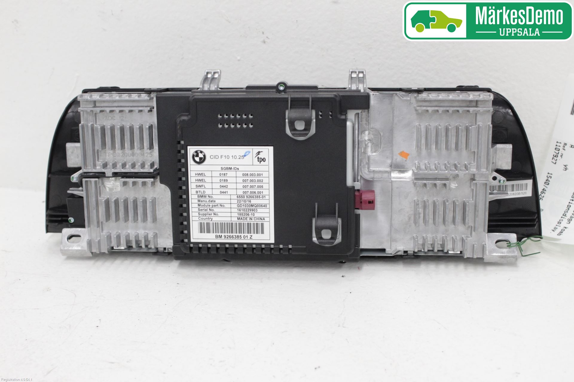 BMW 5 F10/F11/F18 09-17 Instr Skjerm Dvd-Gps-Ac-Tlf
