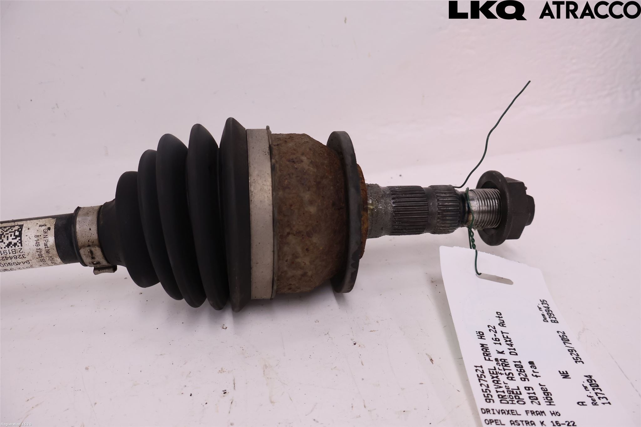 Opel ASTRA K 16-22 Drivaksel Foran Kompl Høyre