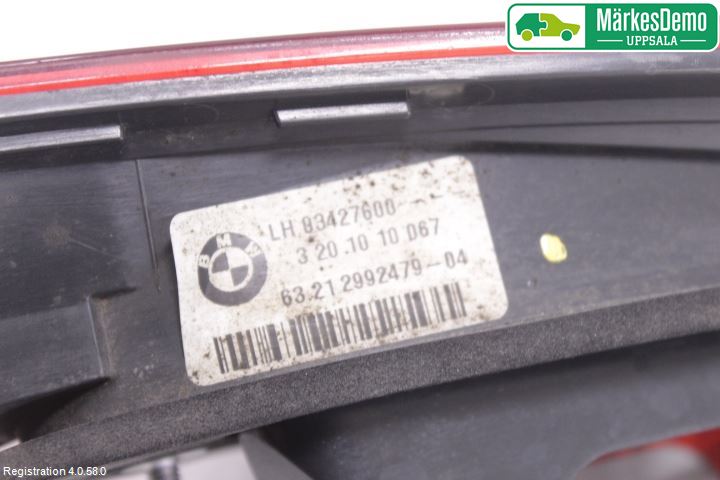BMW X1 E84 10-15 Baklykt Venstre  På Luke(Indre