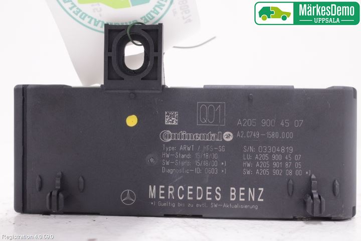 Mercedes-Benz MB GLC-KLASS (X253/C253) 15-22 Styreenhet Bakluke
