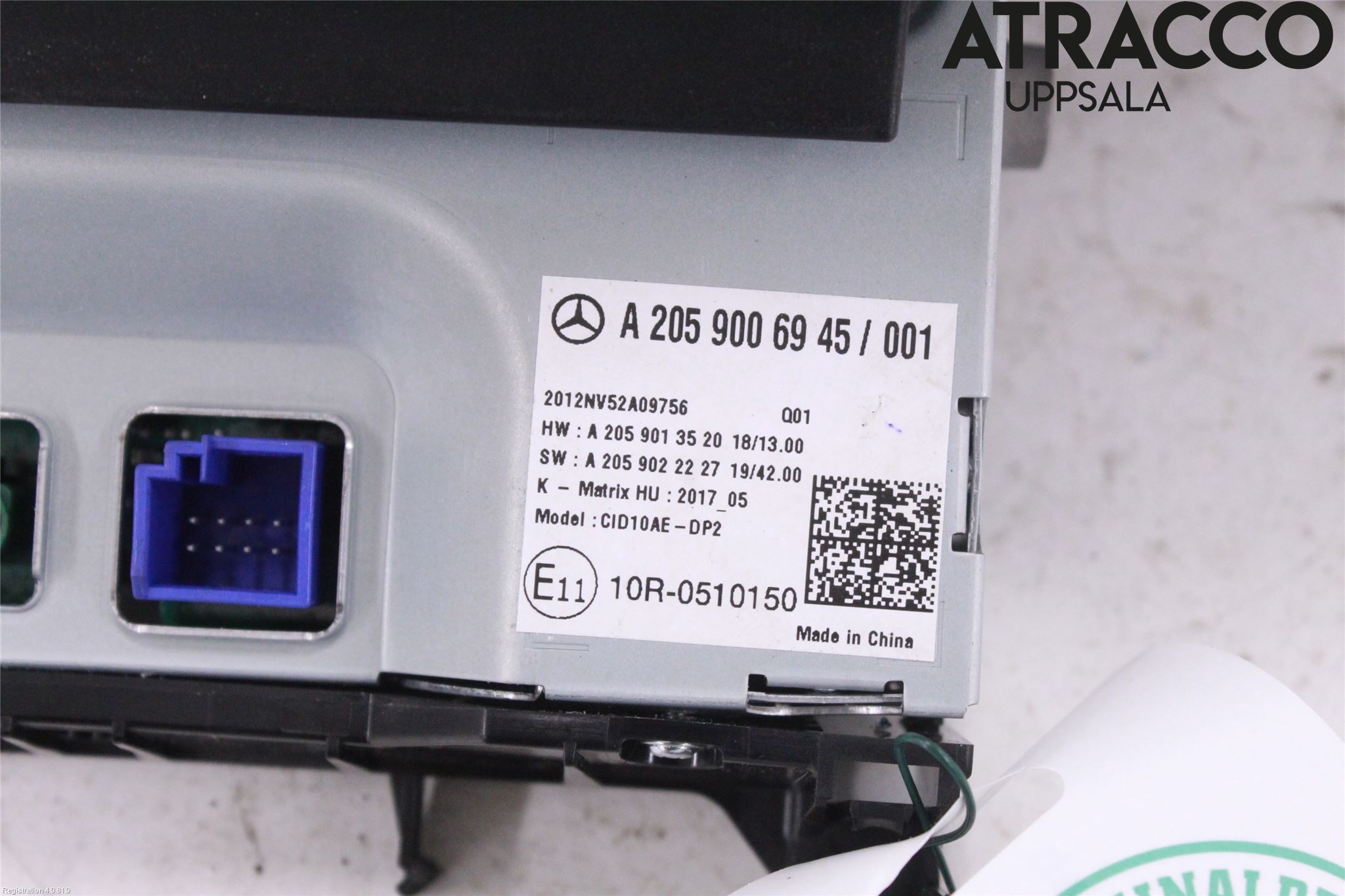 Mercedes-Benz MB C-KLASS (W205) 14-21 Instr Skjerm Dvd-Gps-Ac-Tlf