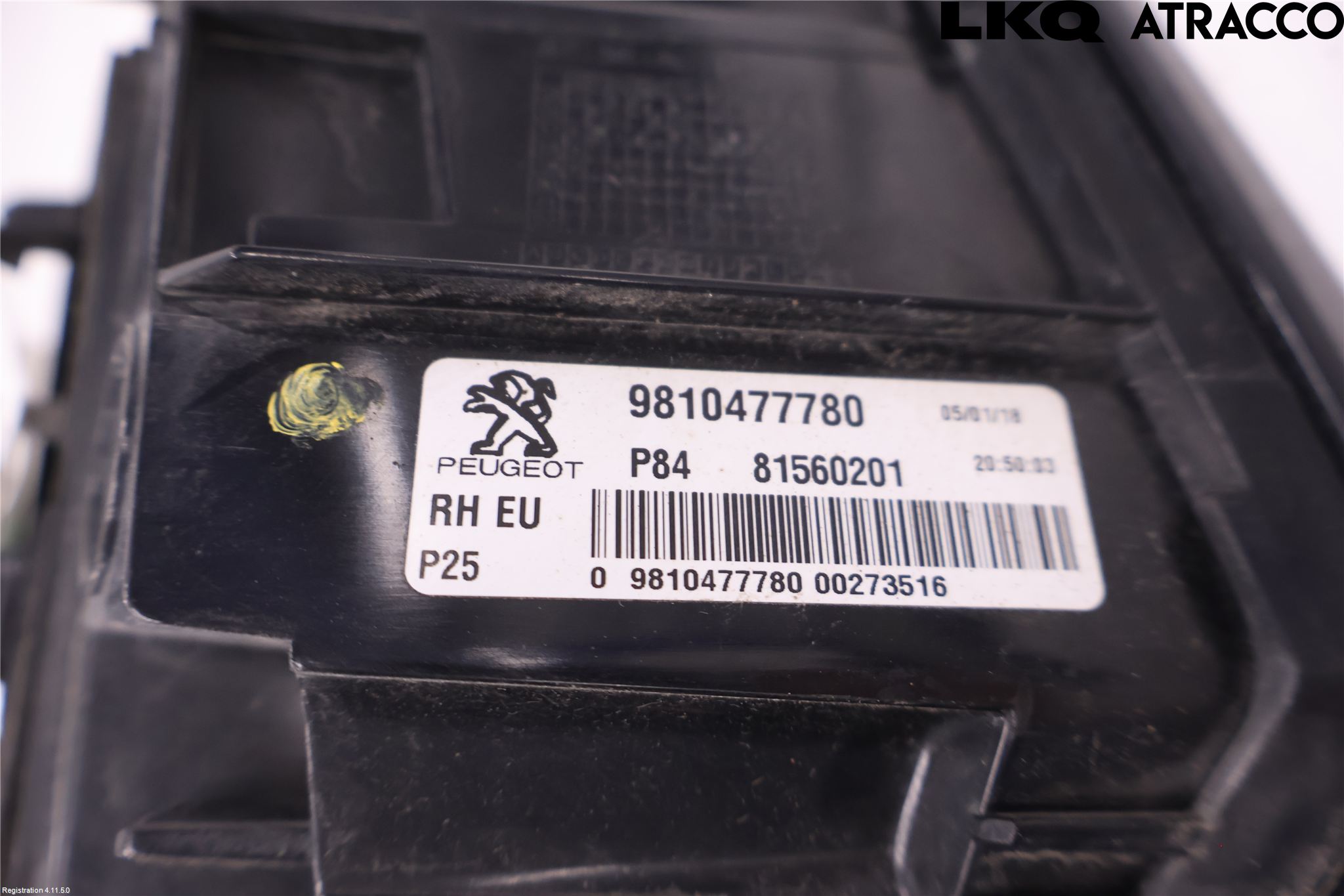 Peugeot 3008 17-24 Baklykt Høyre  På Luke(Indre)