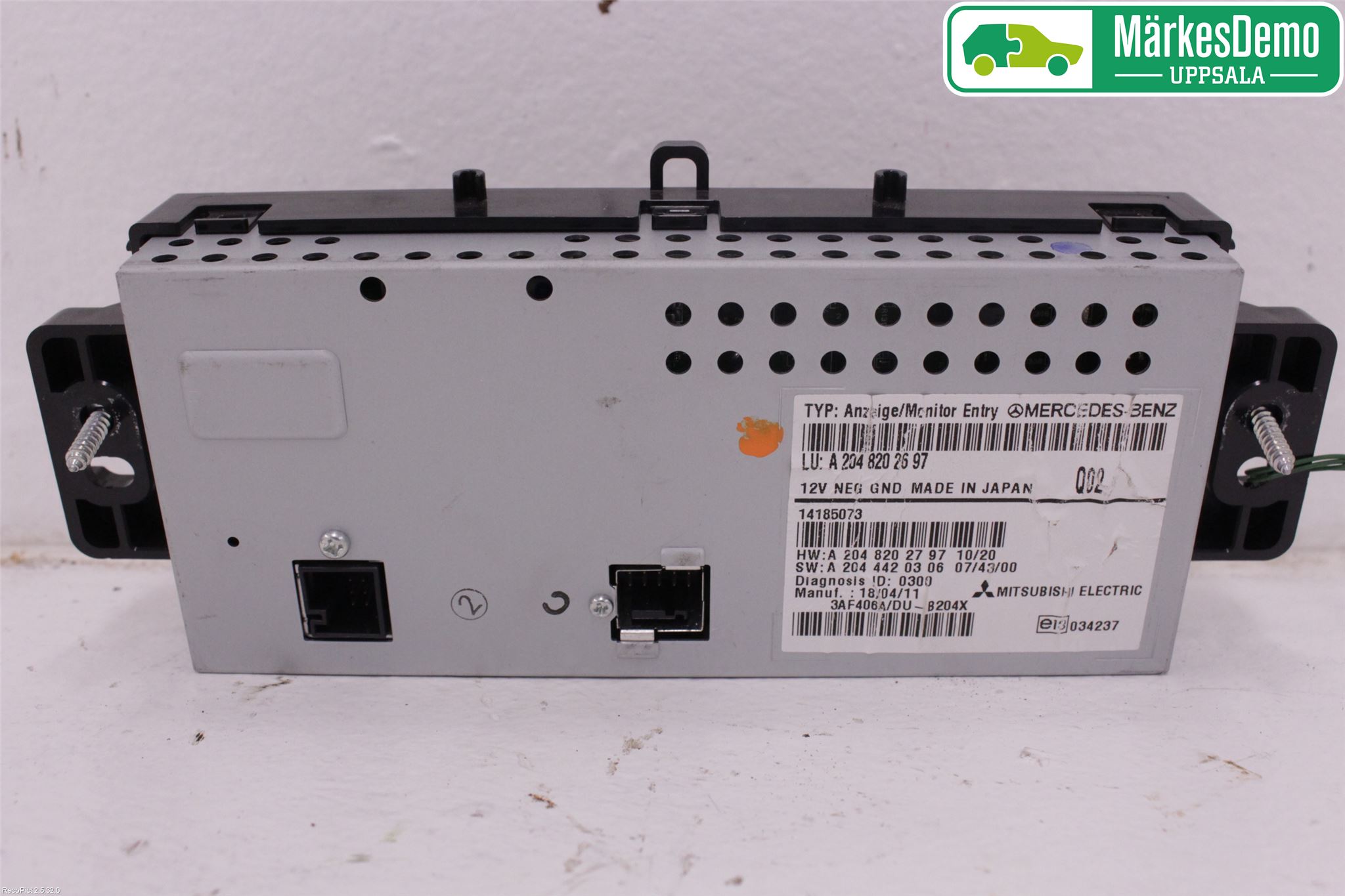 Mercedes-Benz MB GLK-KLASS (X204) 08-16 Instr Skjerm Dvd-Gps-Ac-Tlf
