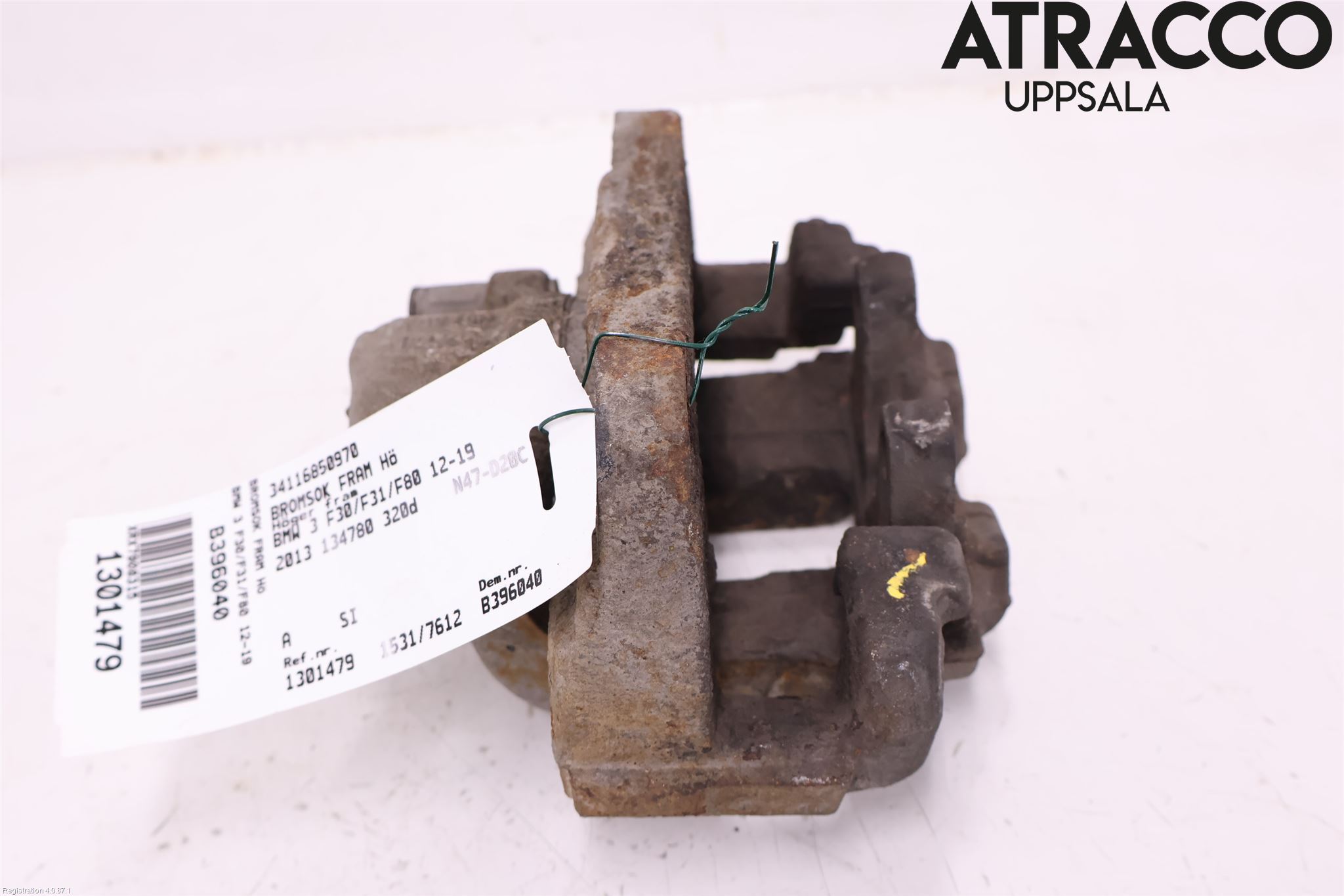 BMW 3 F30/F31/F80 12-19 Bremsecaliper Foran Høyre