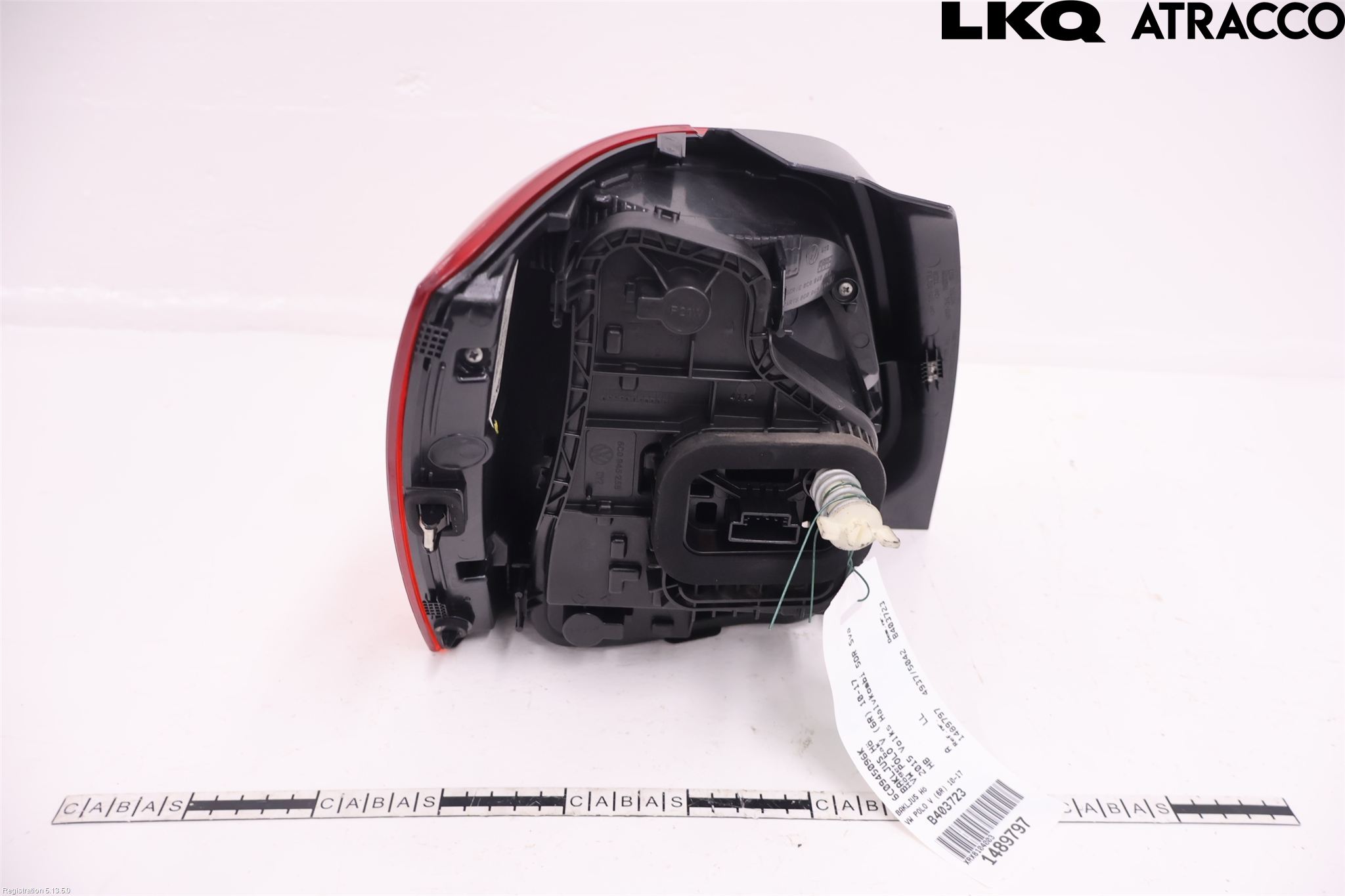 Volkswagen VW POLO 10-17 Baklykt Høyre