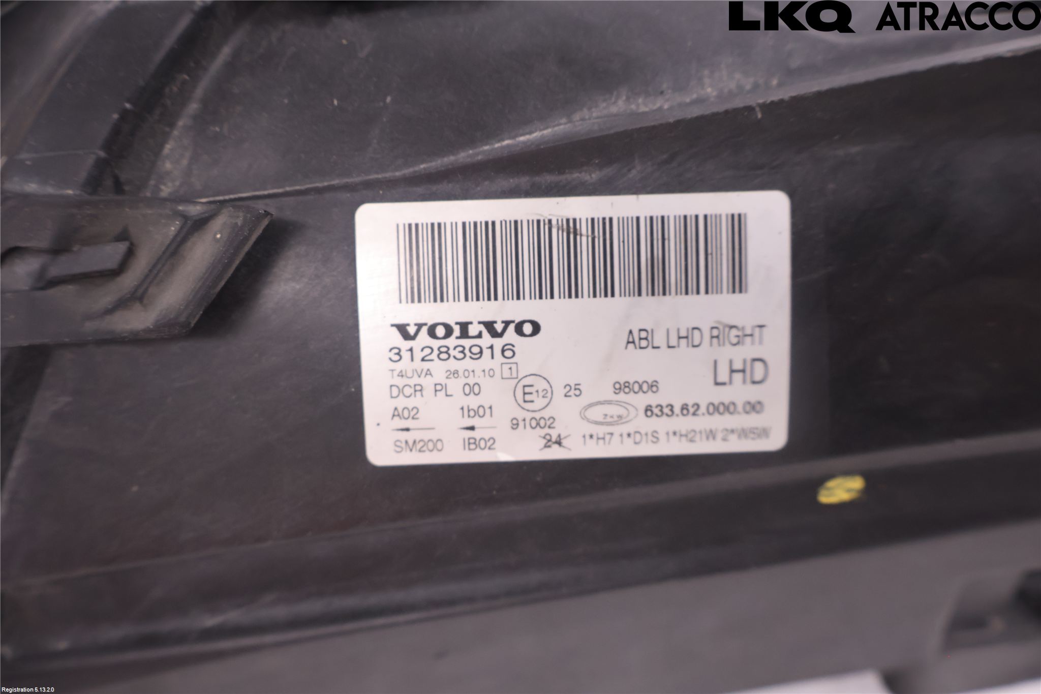 Volvo V70 08-13 Frontlykt Høyre