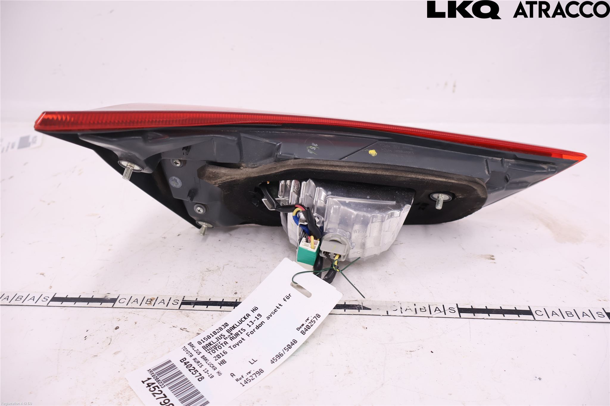 Toyota AURIS 13-19 Baklykt Høyre  På Luke(Indre)