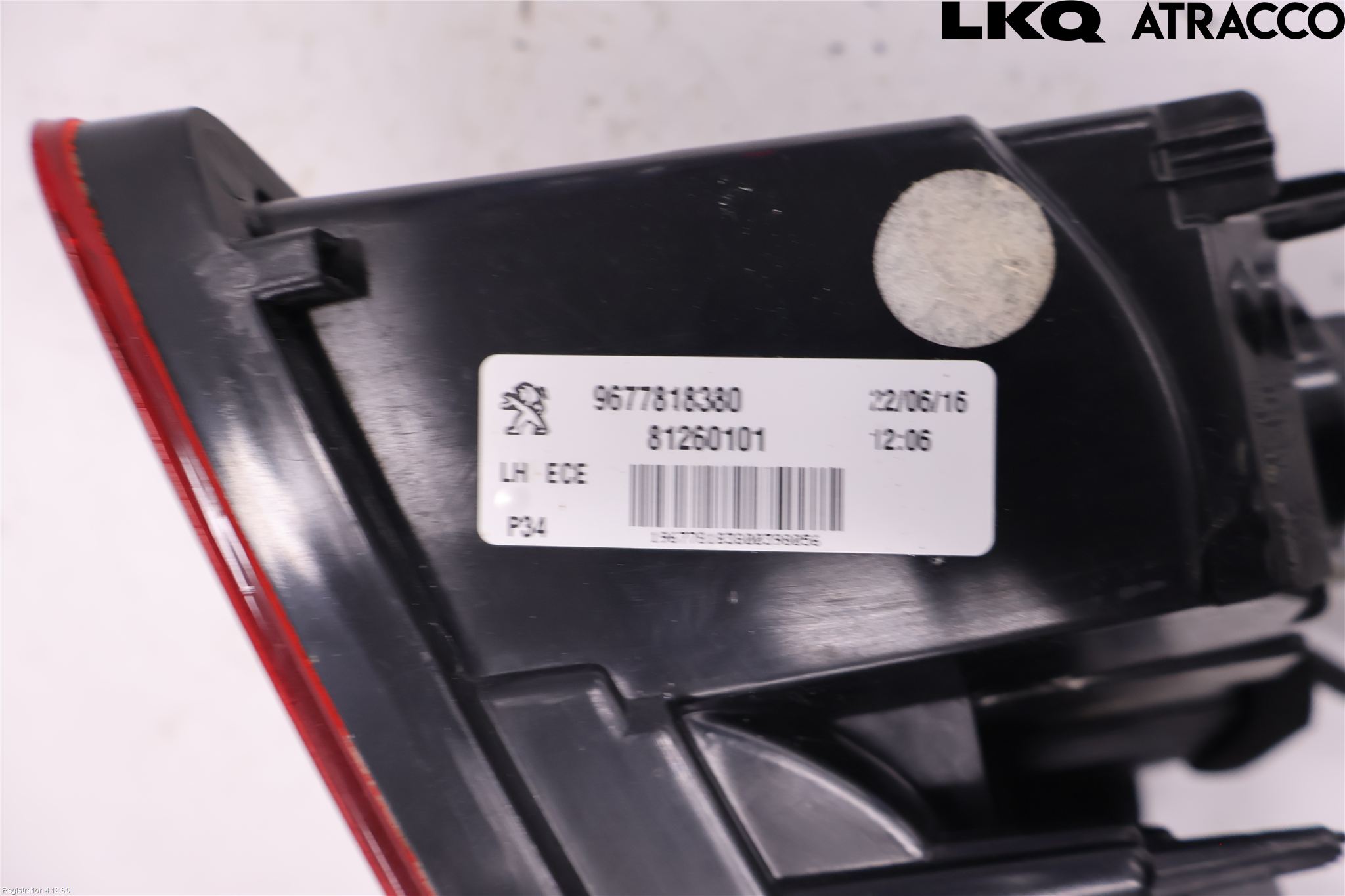 Peugeot 308 14-21 Baklykt Venstre  På Luke(Indre