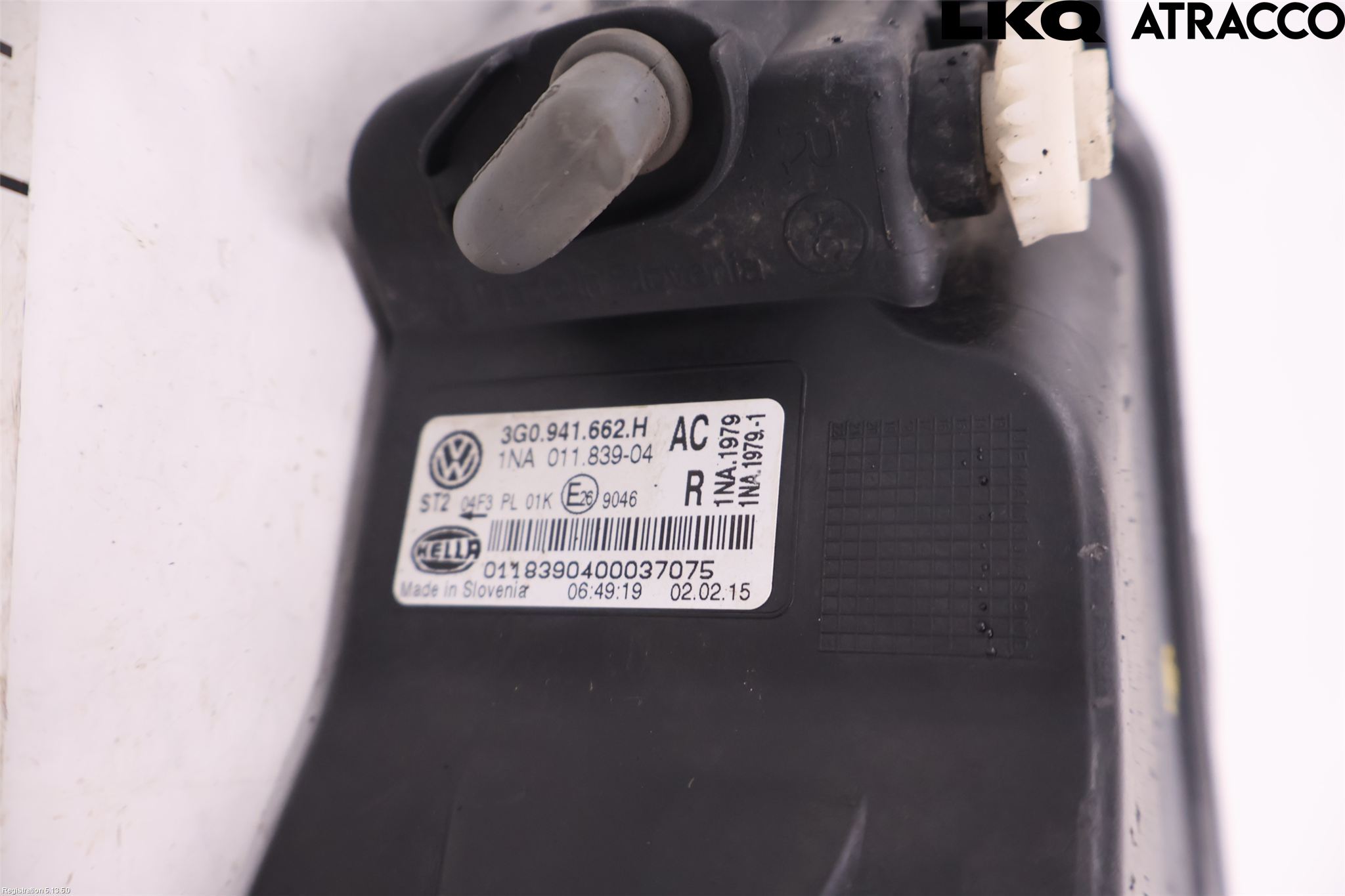 Volkswagen VW PASSAT 15-19 Frontlykt-Kurve-Tåkelys