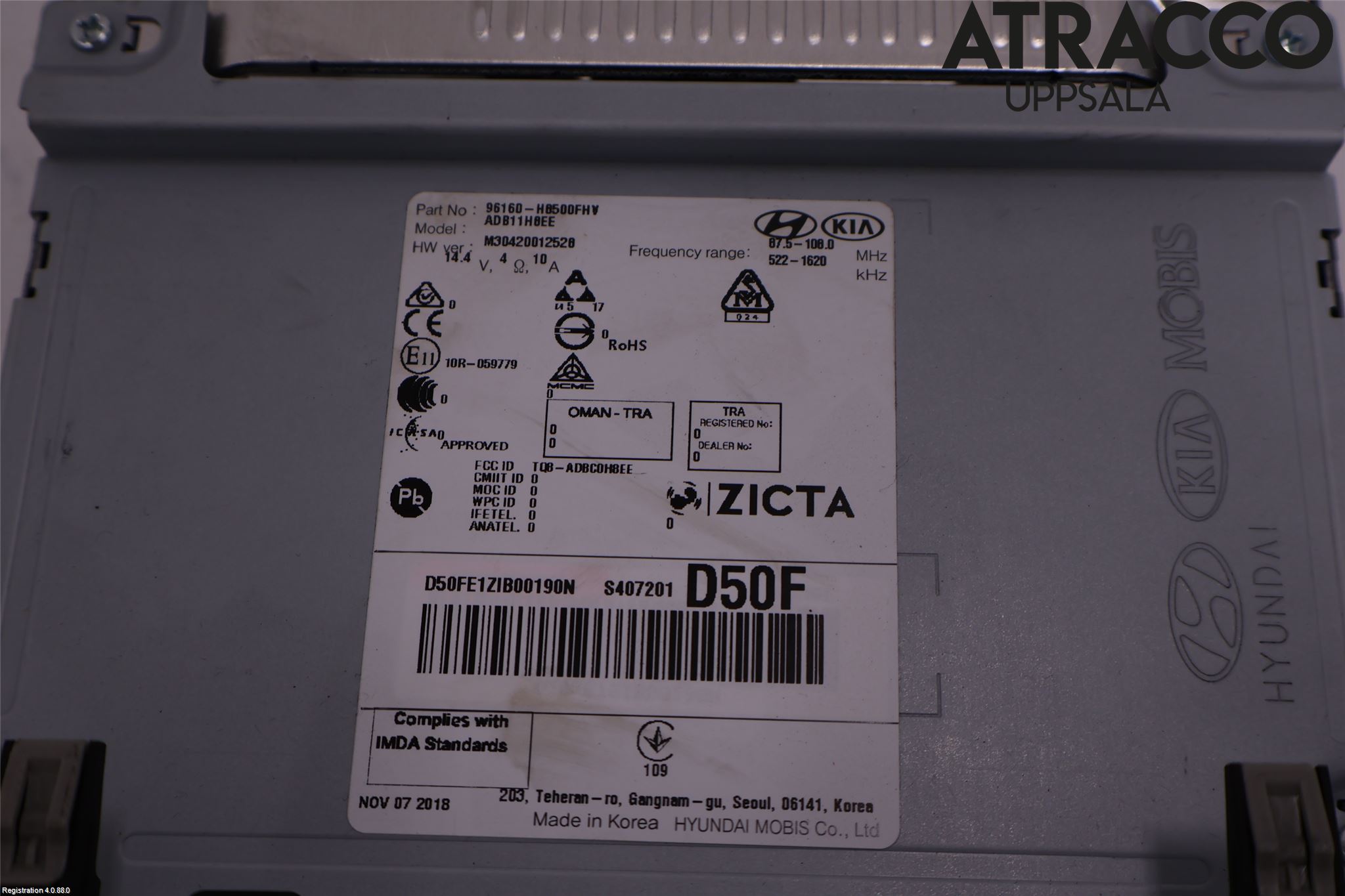 Kia RIO 17- Stereo Radio Med Cd