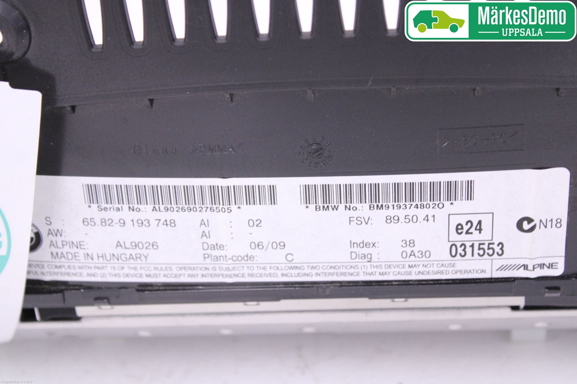 BMW 3 E90/91 SED/TOU 05-12 Instr Skjerm Dvd-Gps-Ac-Tlf