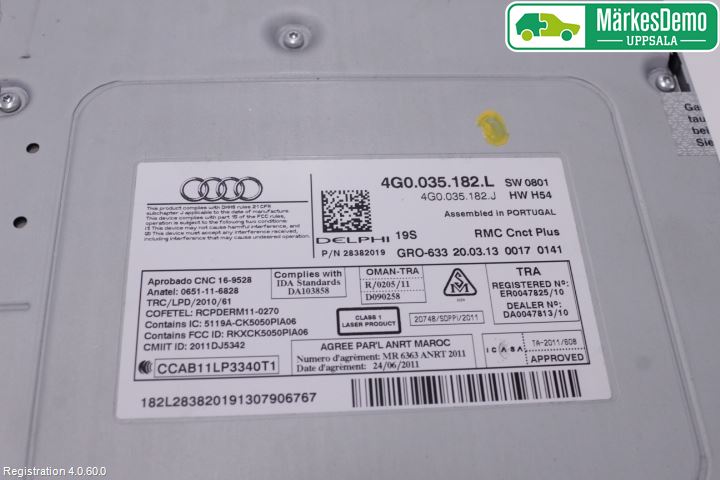 Audi A6/S6 4G 11-18 Stereo Radio Med Cd
