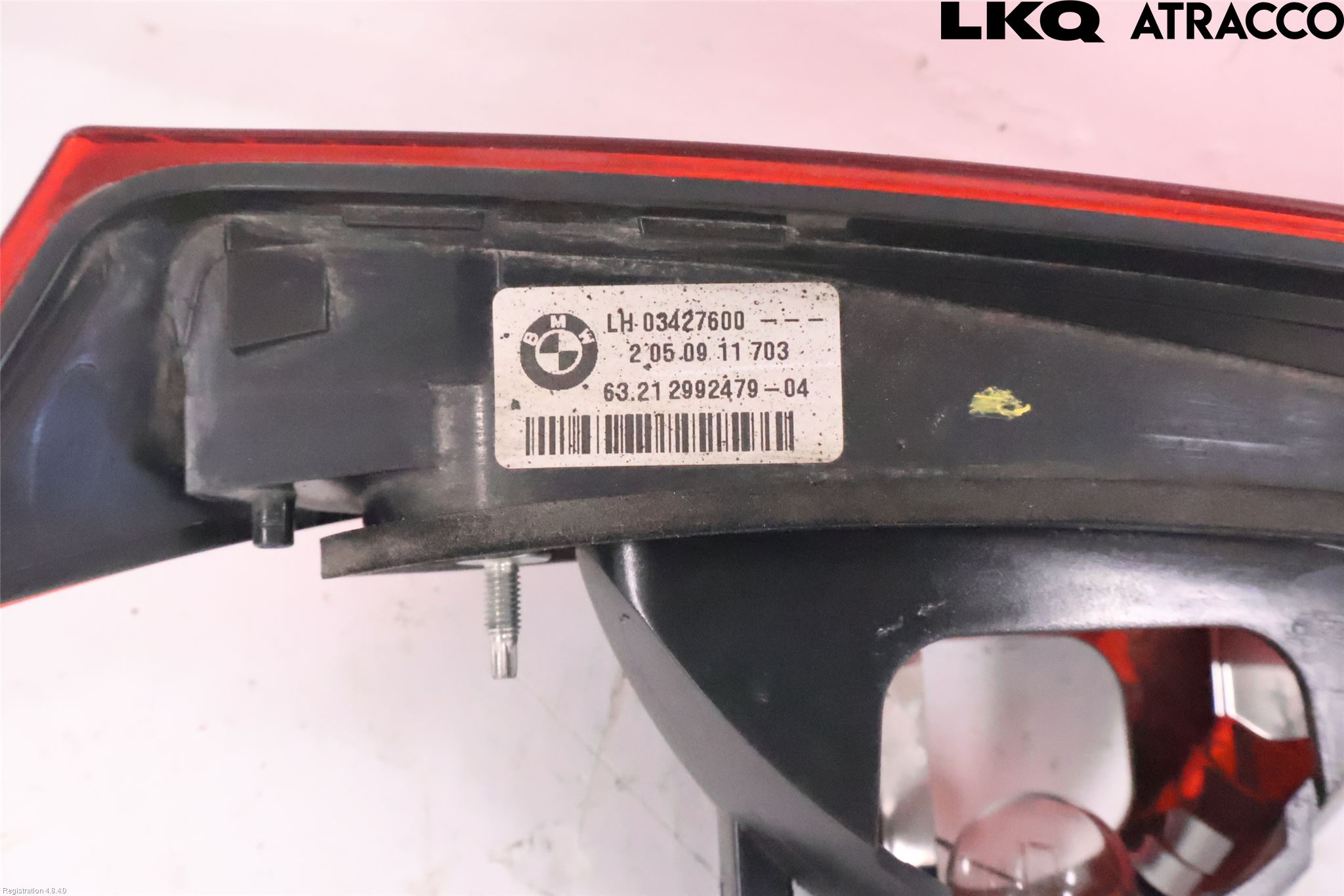 BMW X1 E84 10-15 Baklykt Venstre  På Luke(Indre