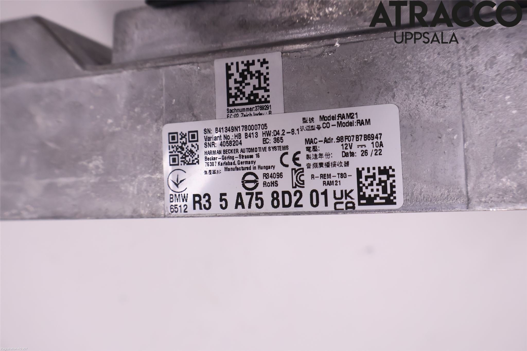 BMW 3 G20/G21/G80/G81 19- Stereo Radio