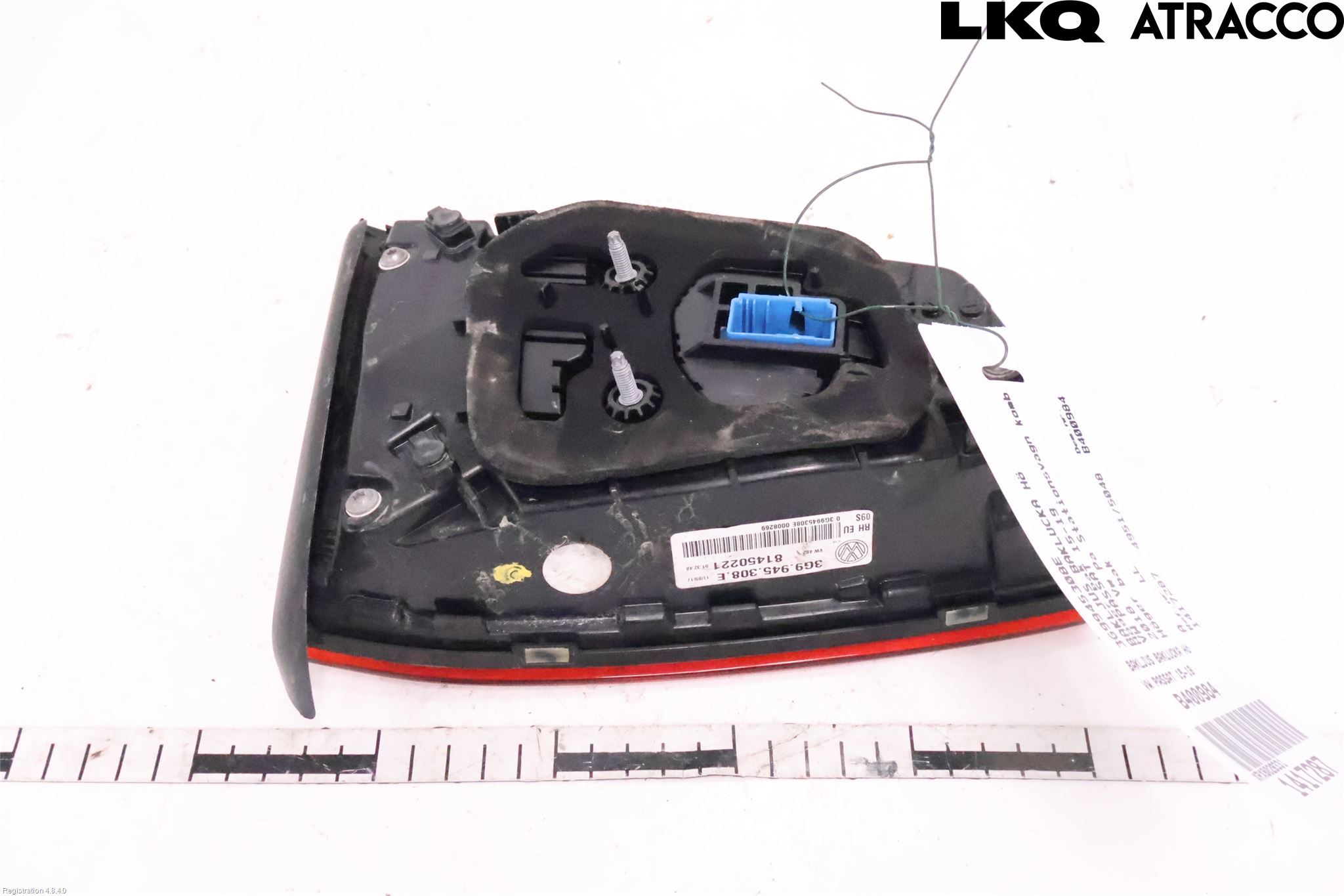Volkswagen VW PASSAT 15-19 Baklykt Høyre  På Luke(Indre)