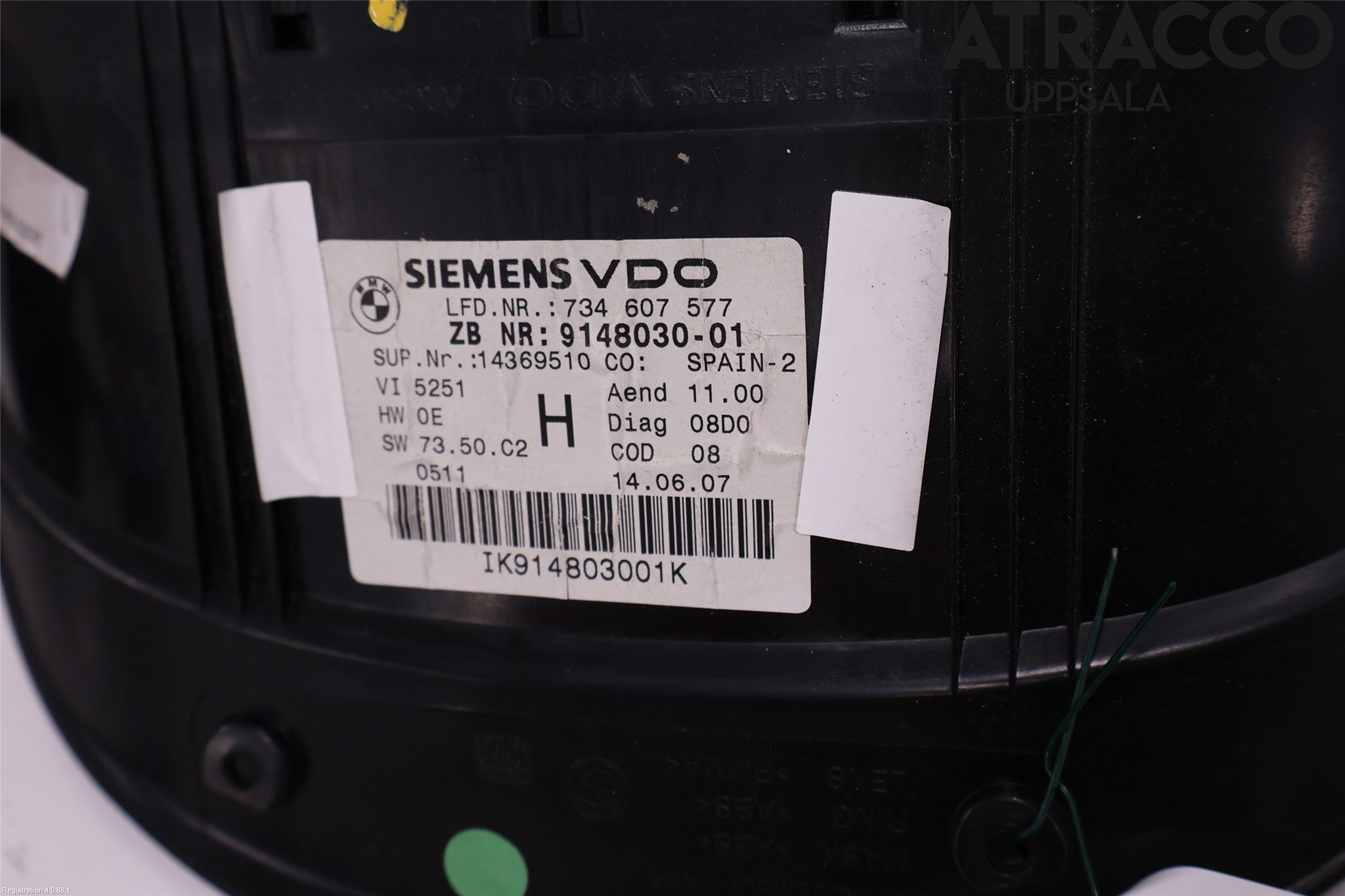 BMW 3 E90/91 SED/TOU 05-12 Instr Speedometer