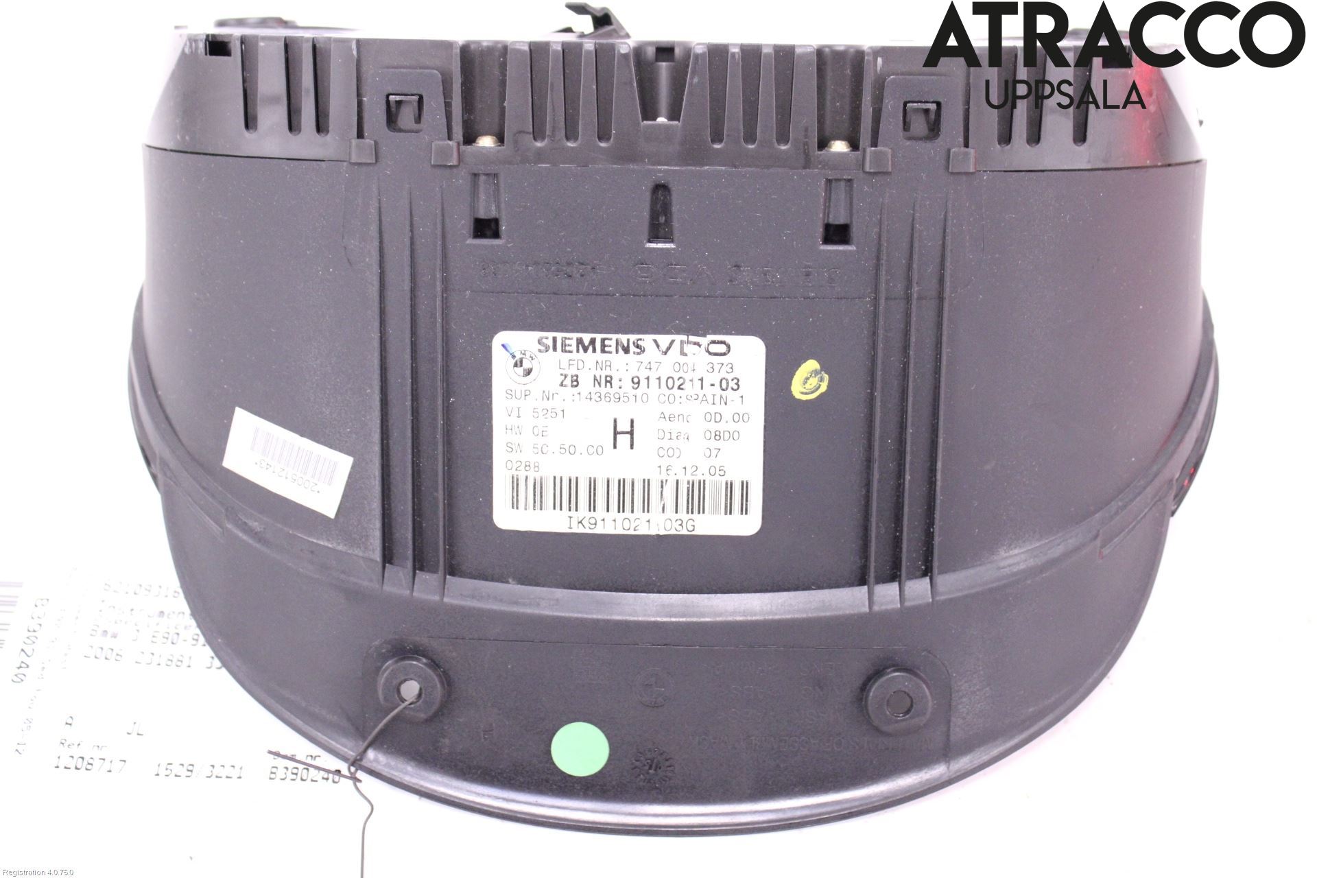 BMW 3 E90/91 SED/TOU 05-12 Instr Speedometer