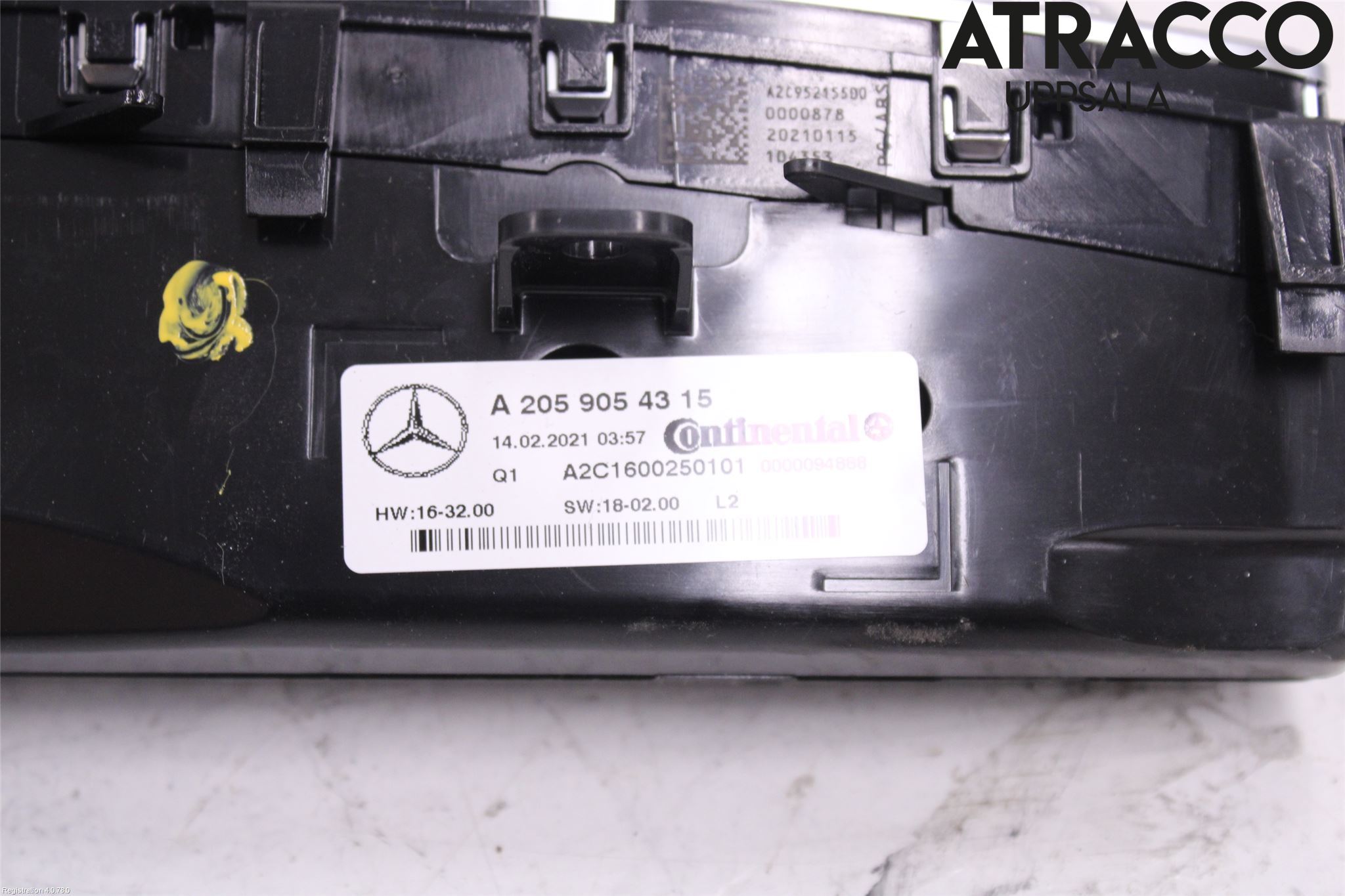 Mercedes-Benz MB C-KLASS (W205) 14-21 Varme Ac Betjening-Display