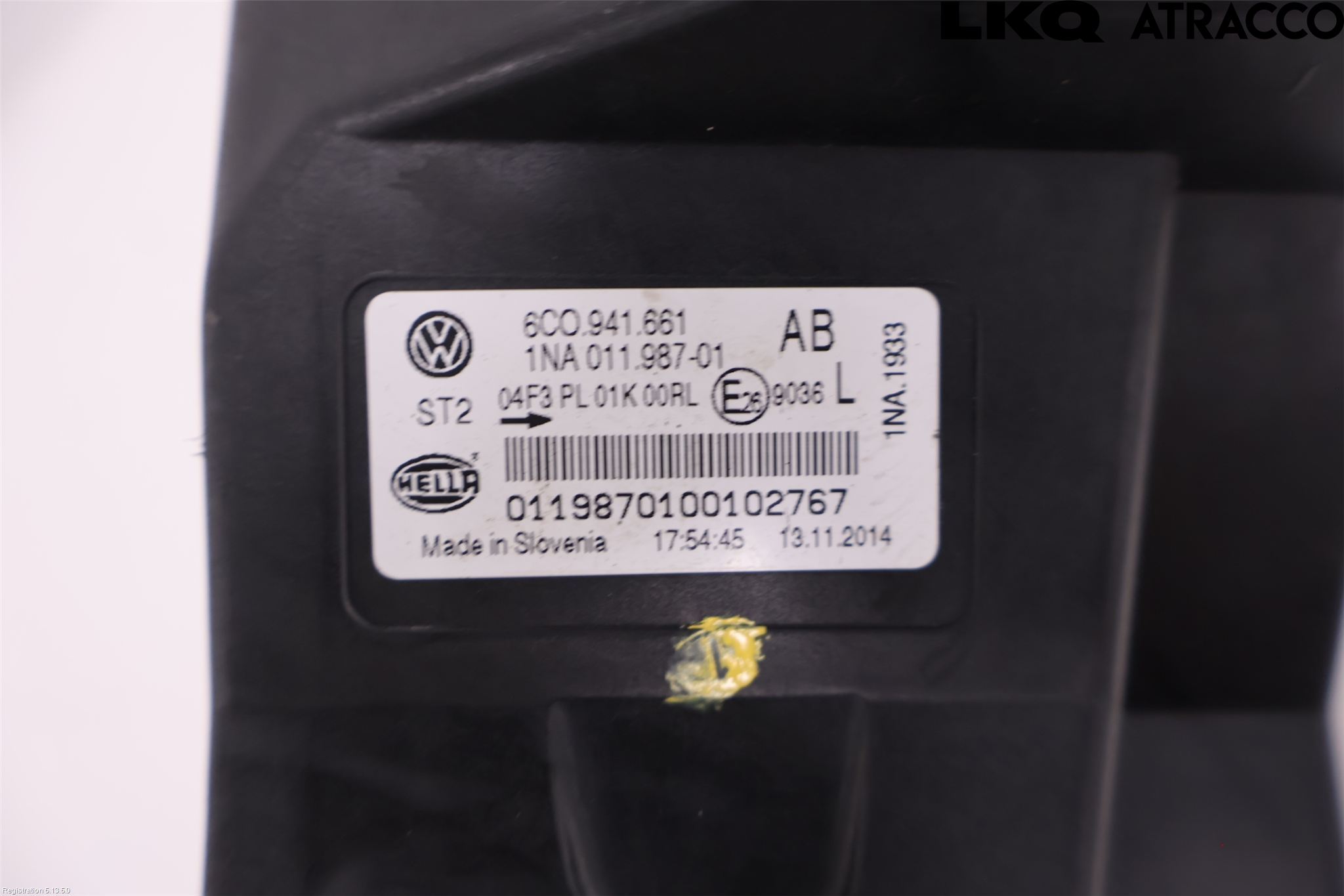 Volkswagen VW POLO 10-17 Frontlykt-Kurve-Tåkelys