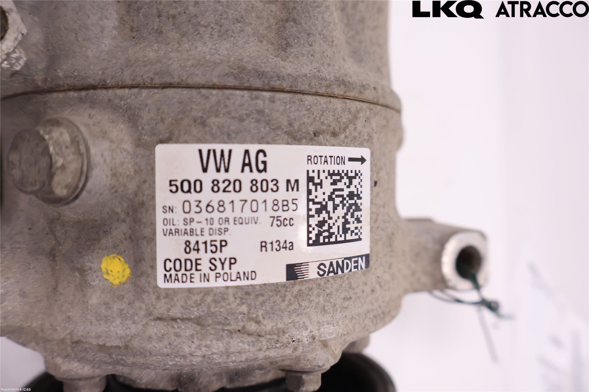 Volkswagen VW CADDY 16-20 Varme Ac Kompressor