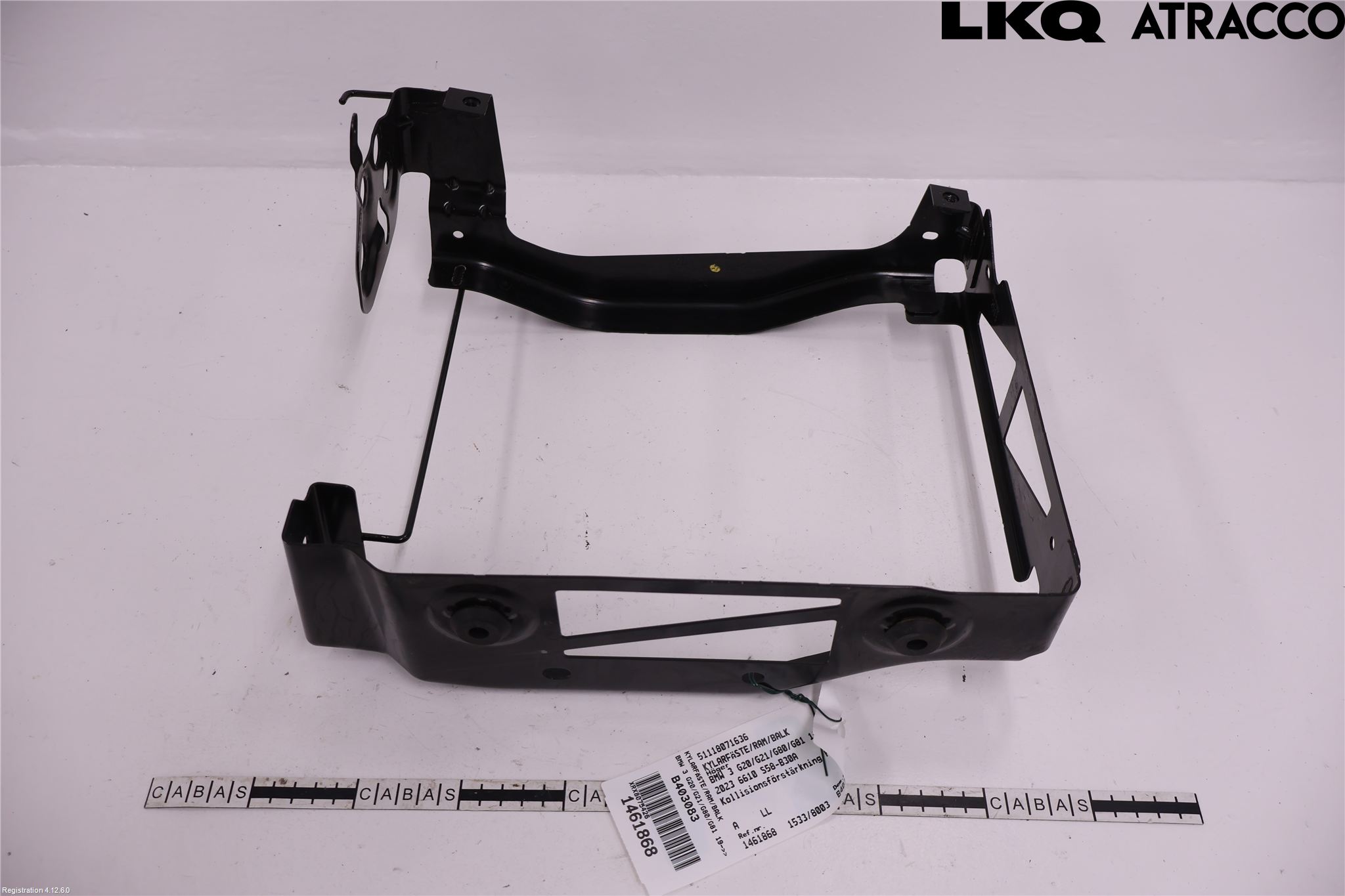 BMW 3 G20/G21/G80/G81 19- Radiator Feste - Ramme - Bjelk