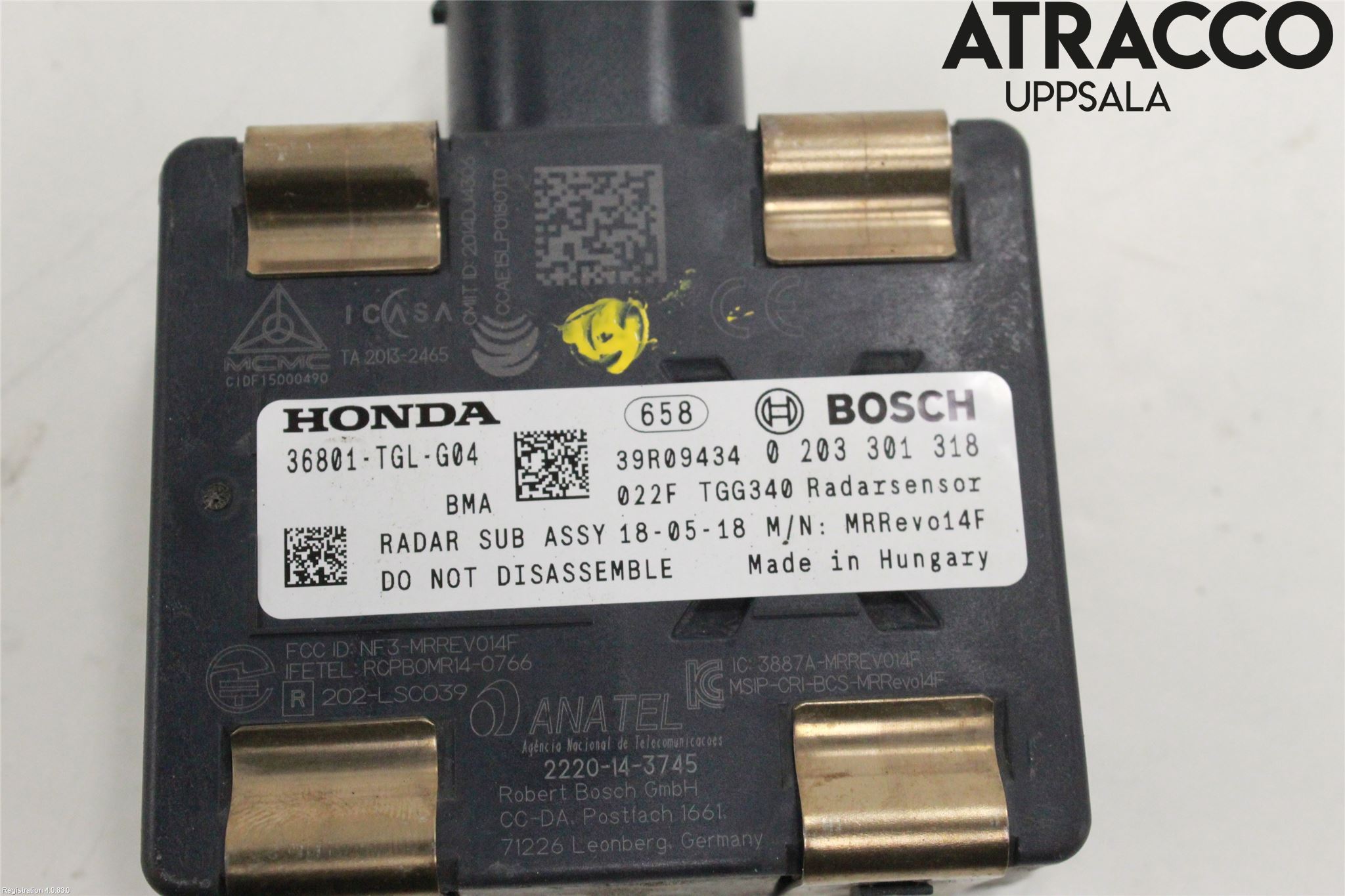 Honda CIVIC 17-22 Sensor Kollisjonsbeskyttelse