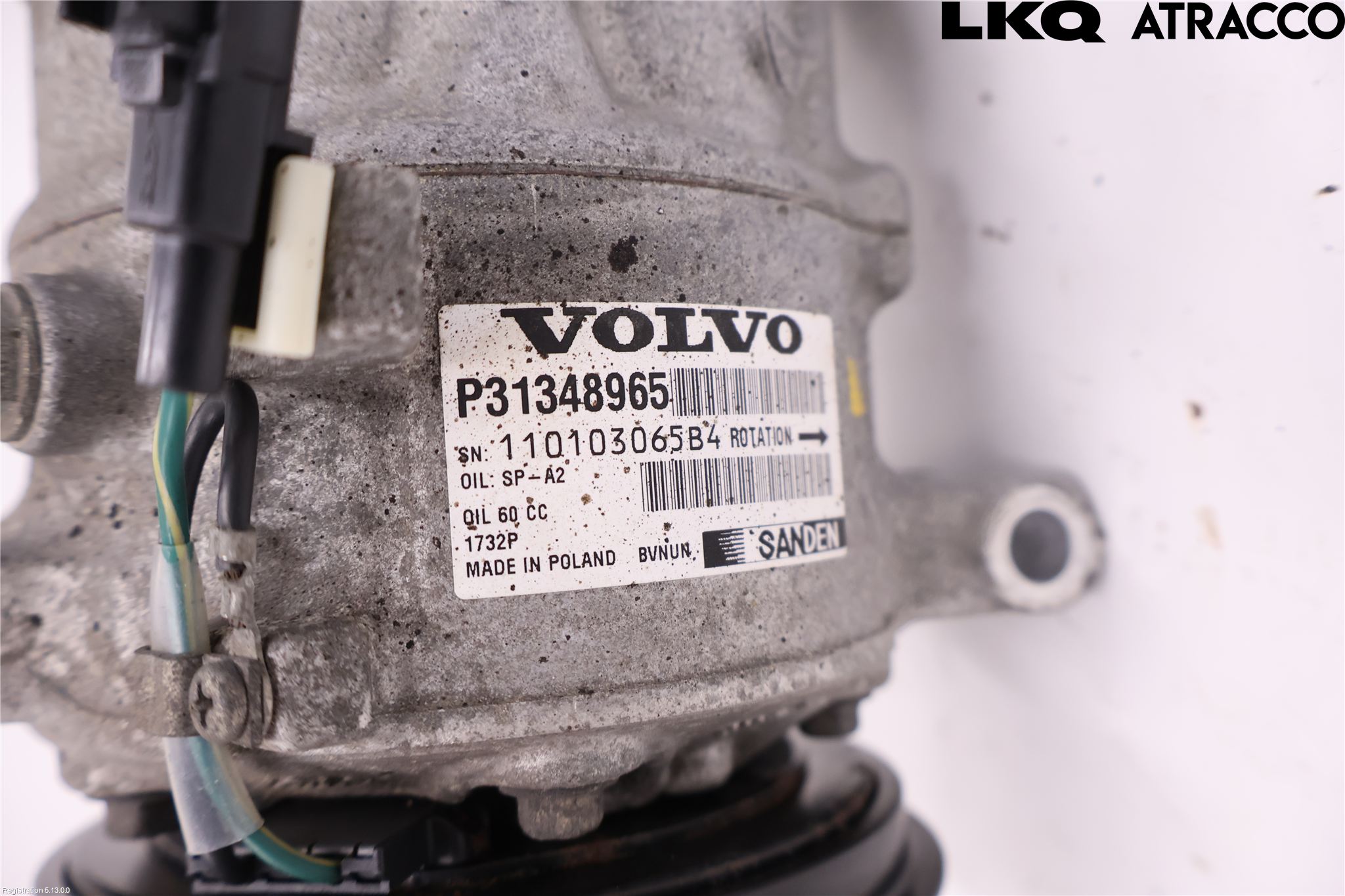Volvo V40 12-19 Varme Ac Kompressor
