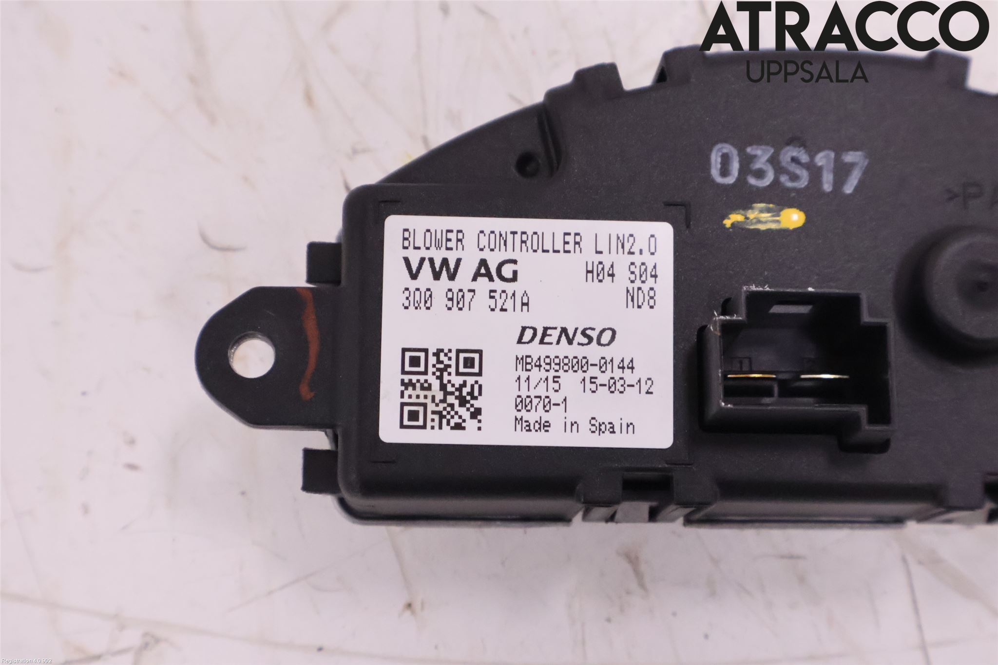 Volkswagen VW PASSAT 15-19 Varmeapparat Viftemotstand