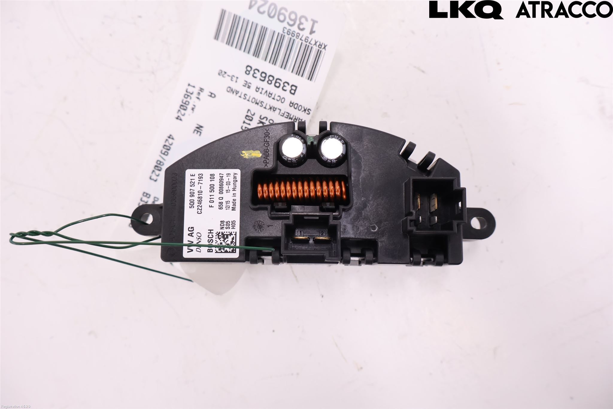 Skoda OCTAVIA (5E) 13-20 Varmeapparat Viftemotstand