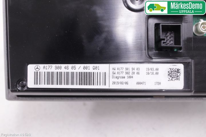Mercedes-Benz MB A-KLASS (W177) 18- Instr Skjerm Dvd-Gps-Ac-Tlf