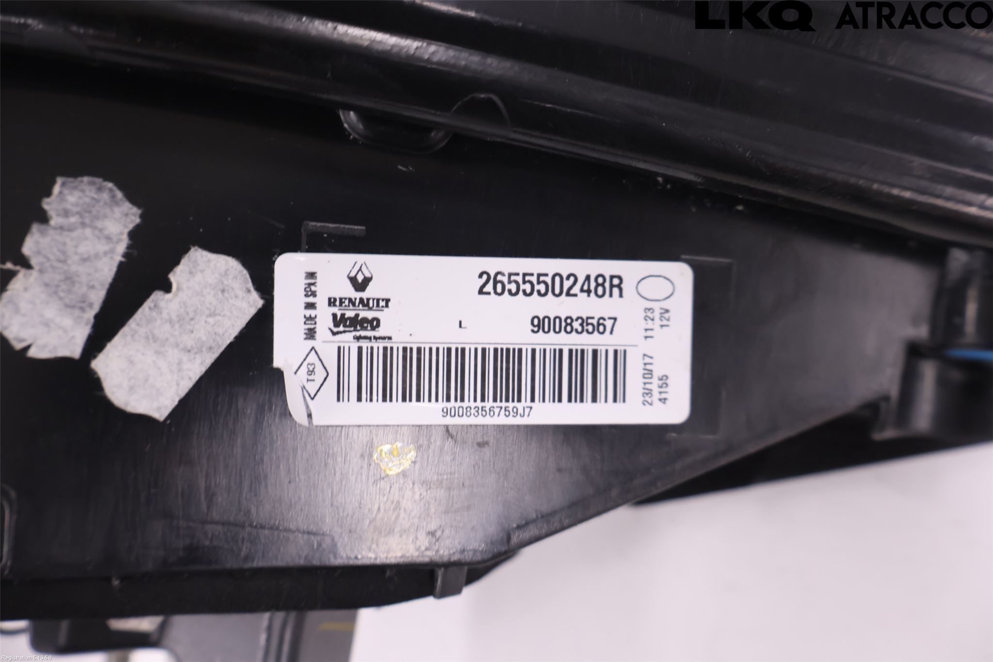 Renault MEGANE IV 16-23 Baklykt Venstre  På Luke(Indre