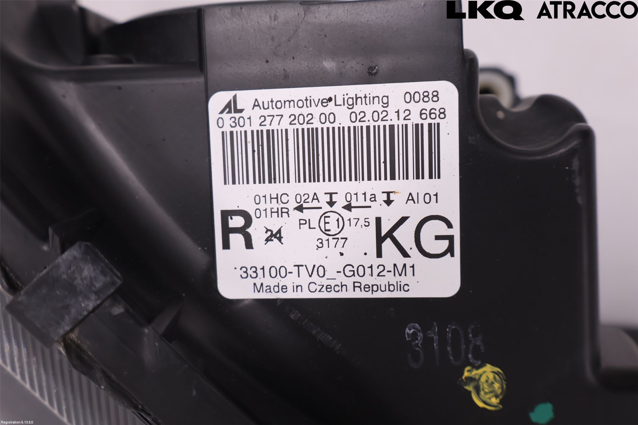 Honda CIVIC 12-16 Frontlykt Høyre