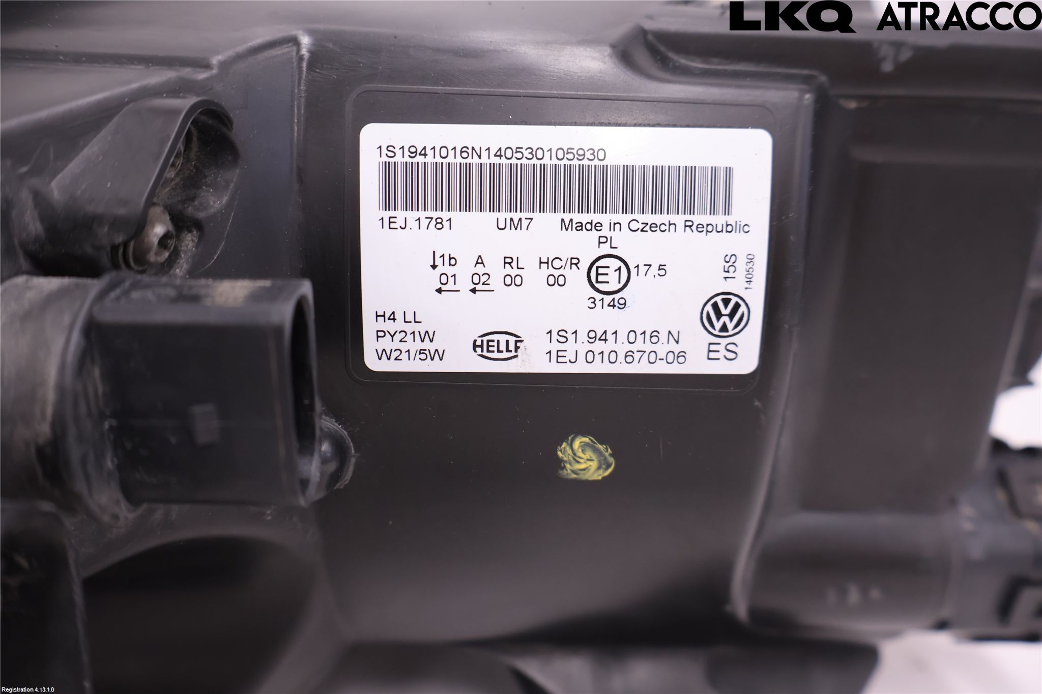 Volkswagen VW UP! / E-UP! Frontlykt Høyre