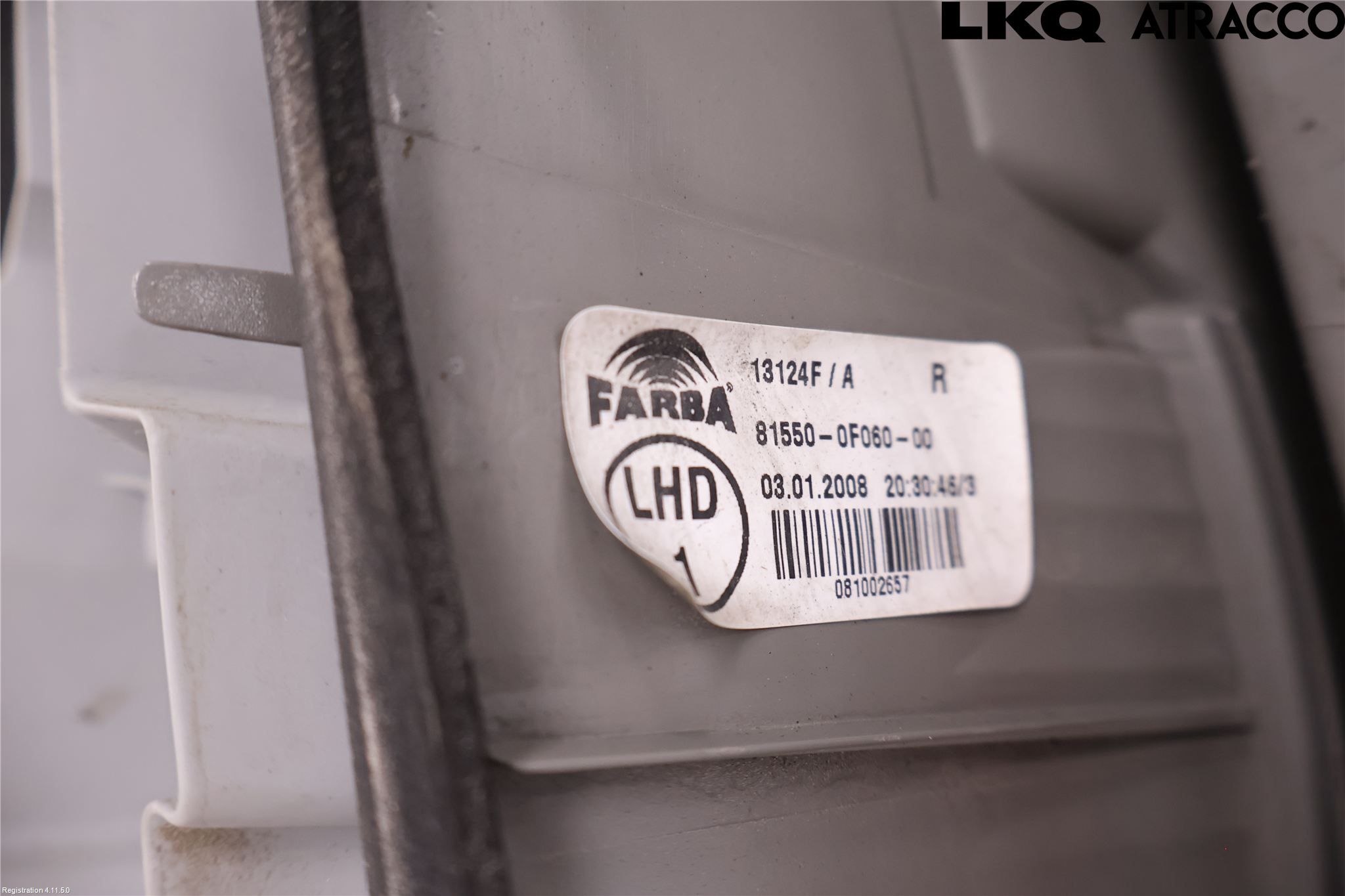 Toyota COROLLA 08-12 Baklykt Høyre